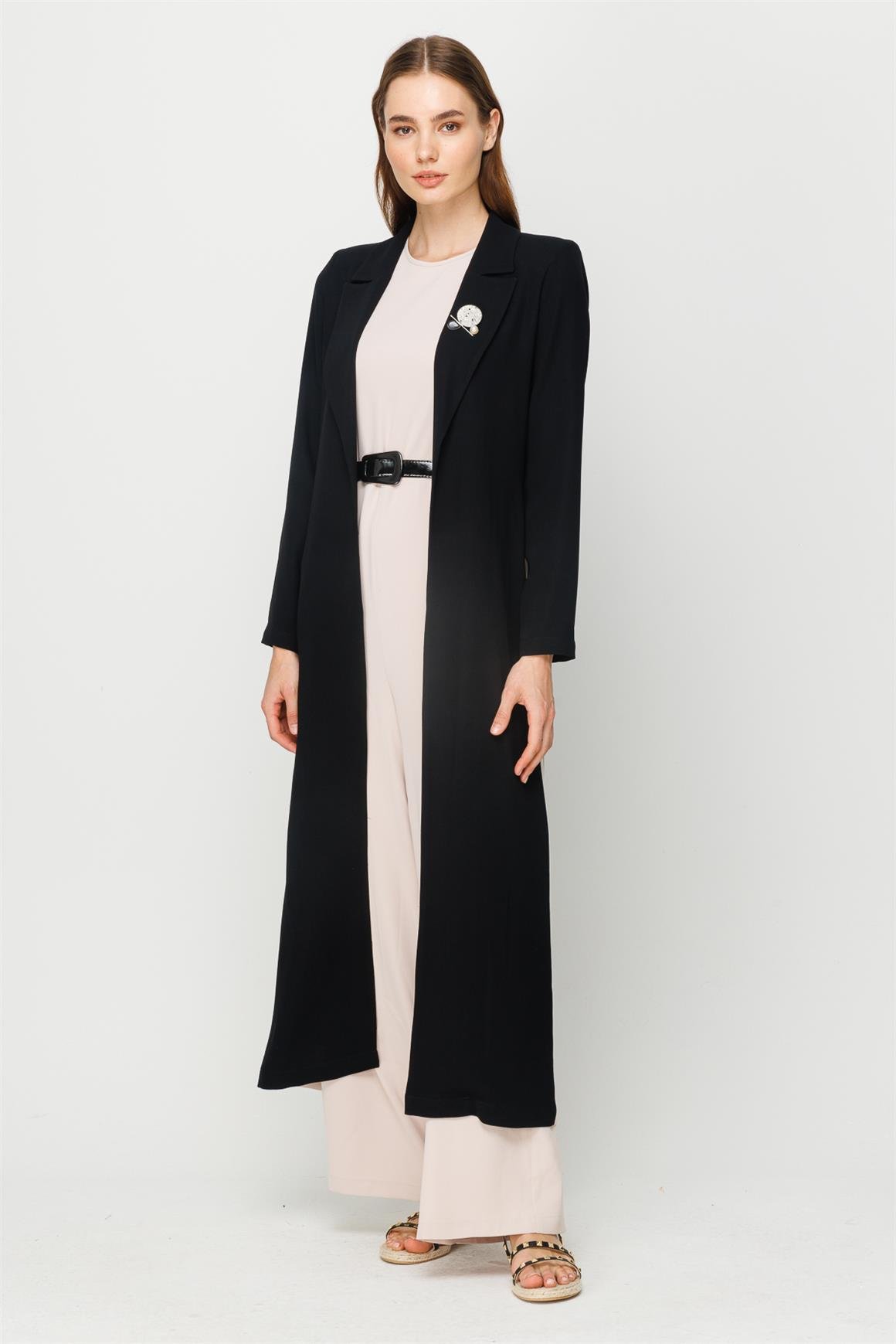 Tulum Üzeri Uzun Ceketli Takım  Taş