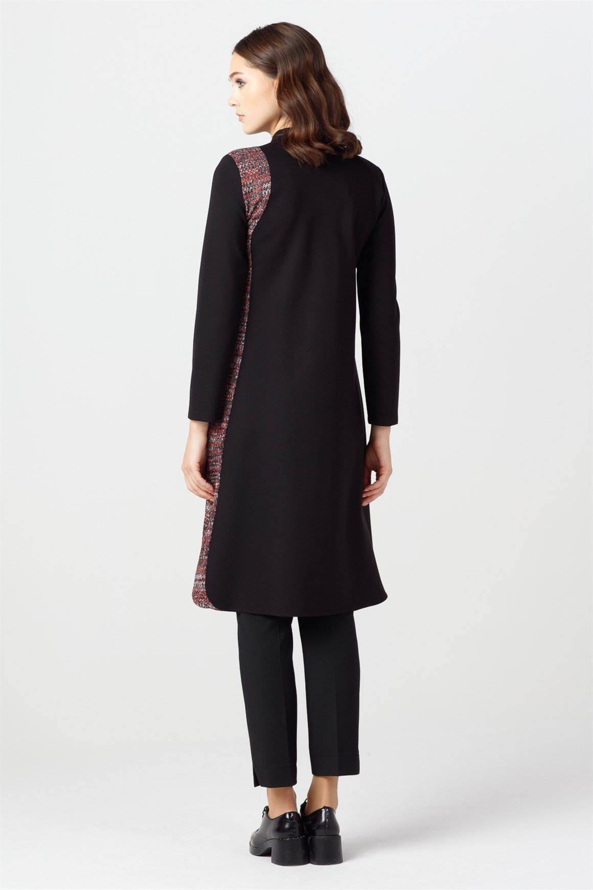 Bordo - Önü Yamalı Cep Esprili Ceket