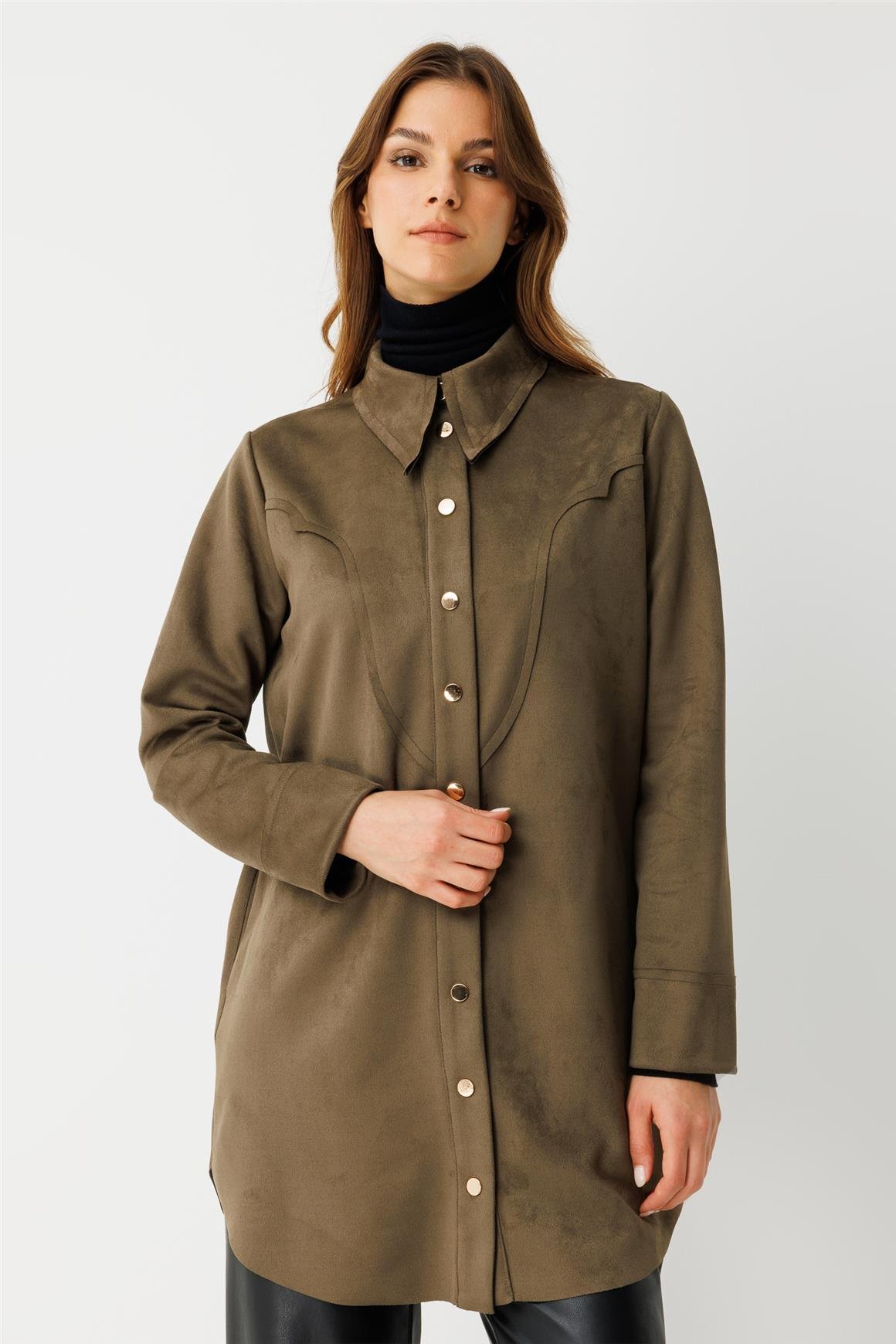 Suede Jacket - Khaki