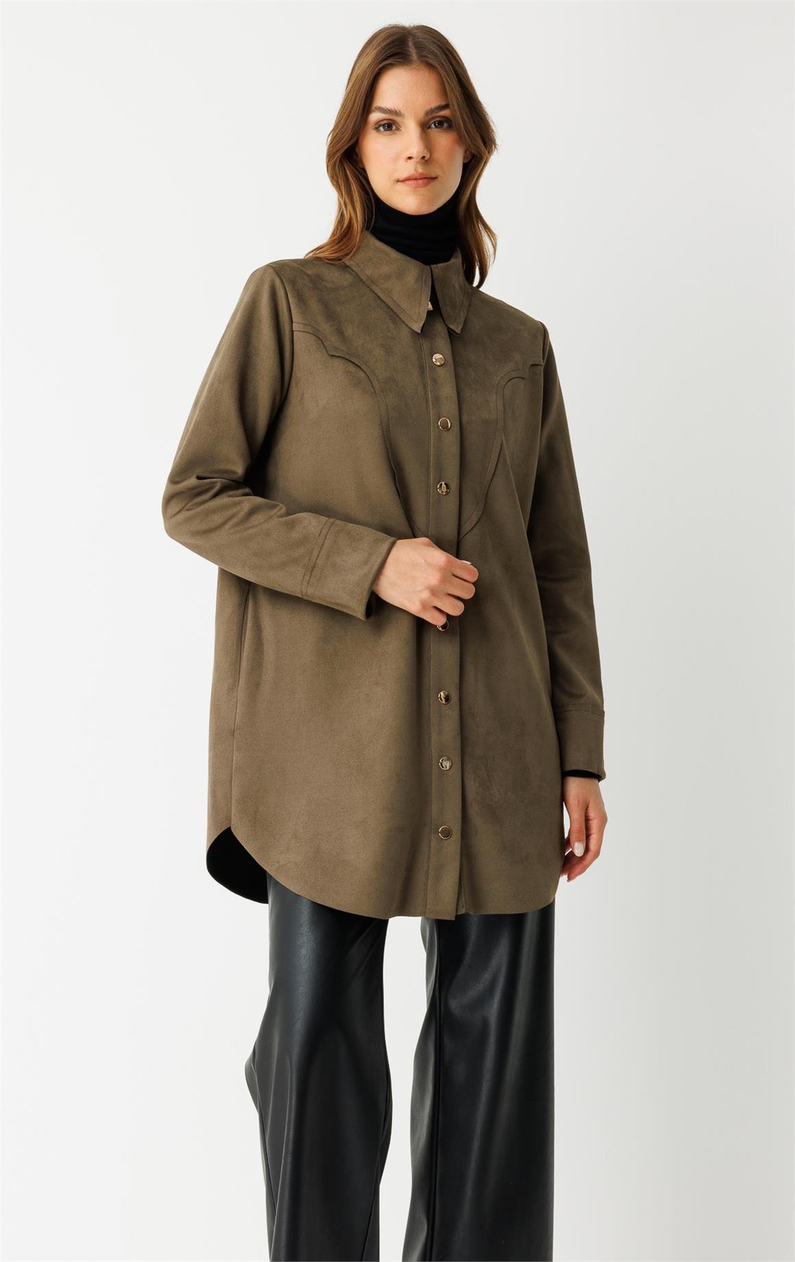 Suede Jacket - Khaki