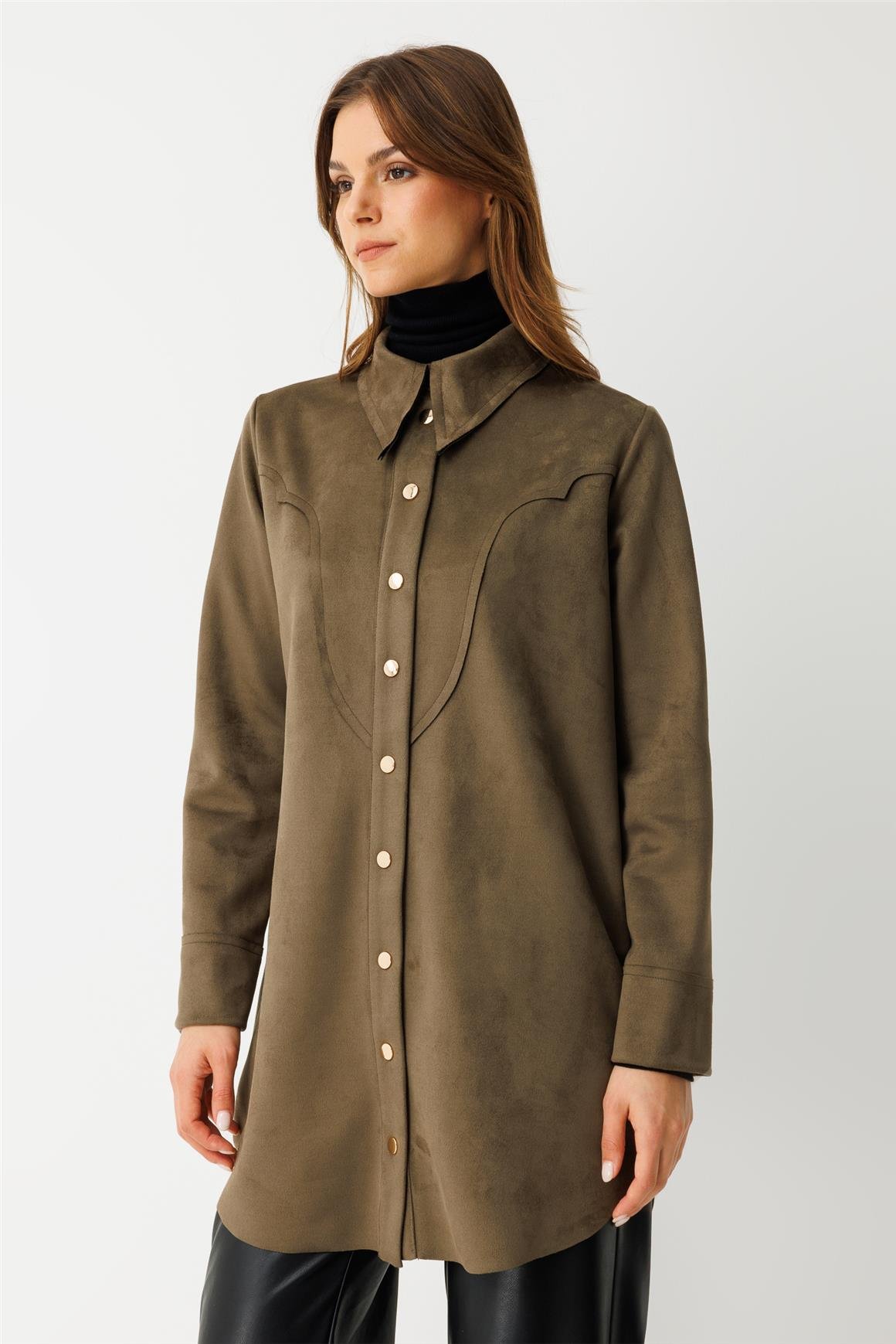 Suede Jacket - Khaki