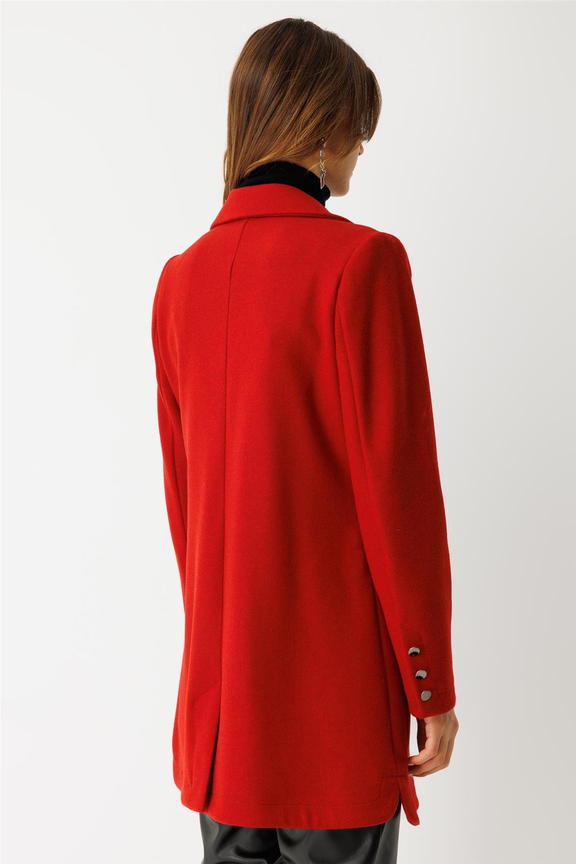 Tek Düğmeli Ceket  Kırmızı