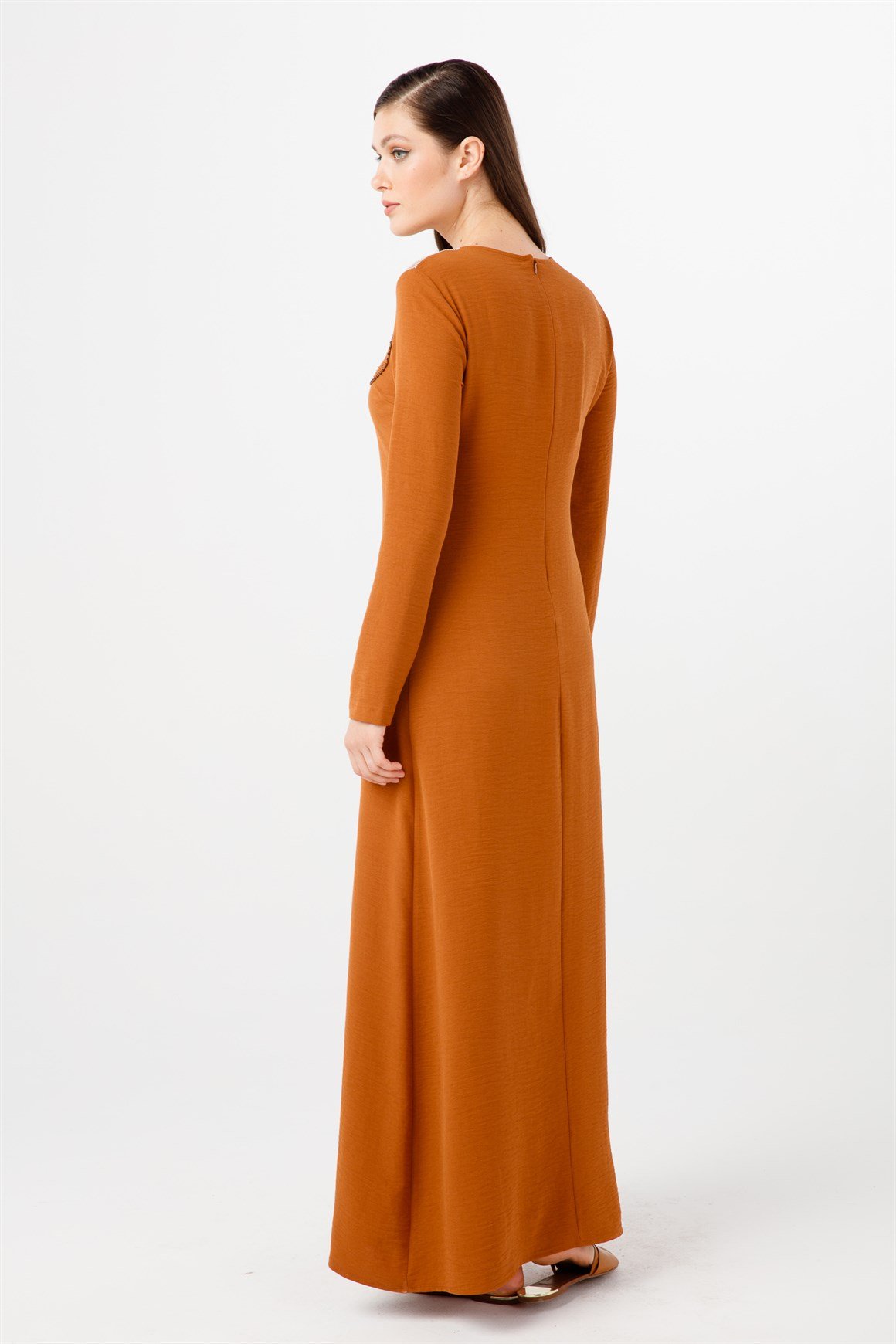 Tarçın Fileli - Crashlı Elbise