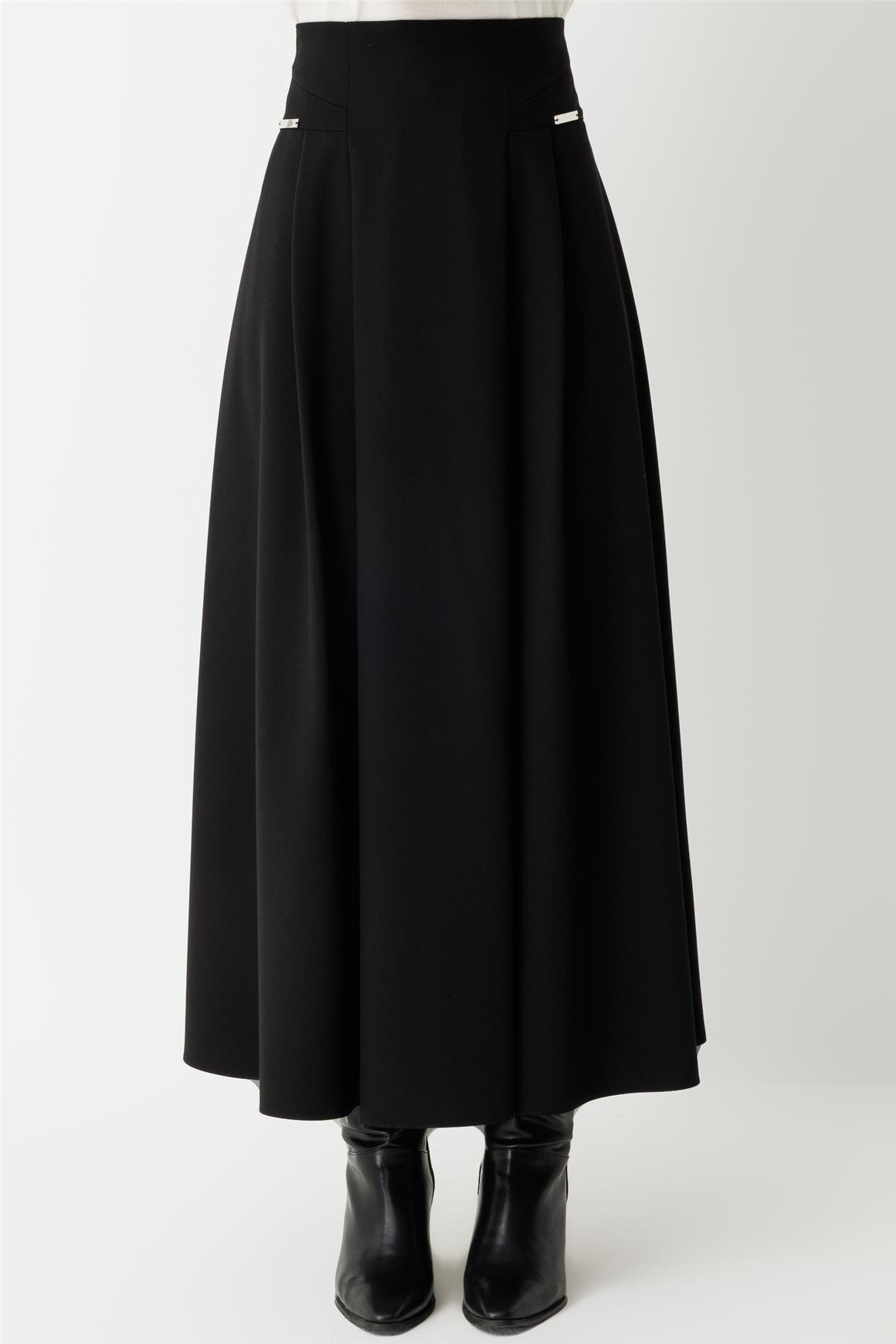 Aksesuar Detaylı Etek  Siyah