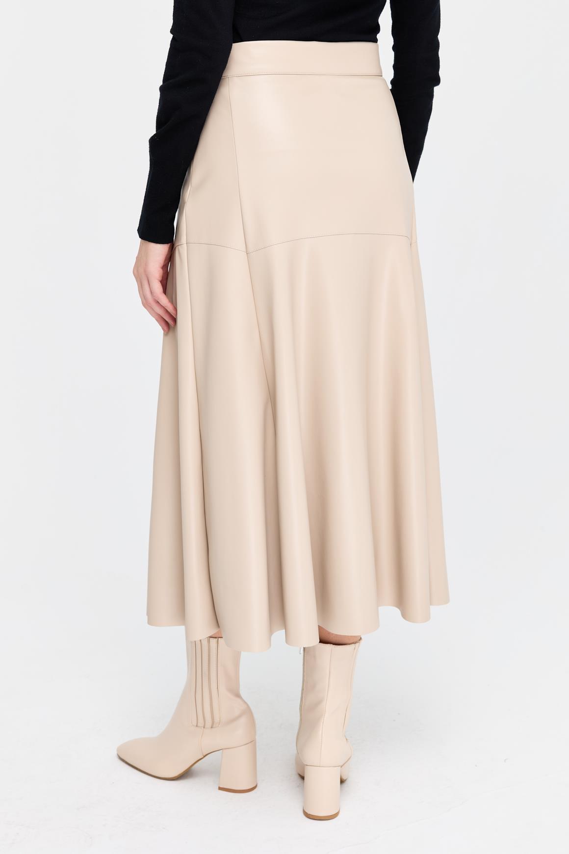 Çizme Boy Deri Etek  Taş