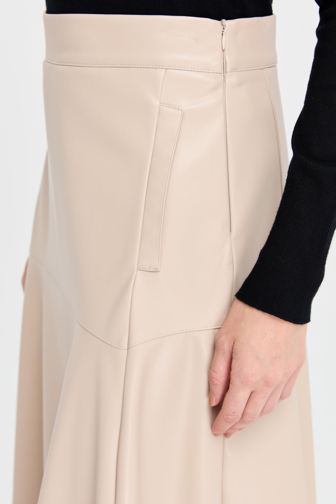 Çizme Boy Deri Etek  Taş