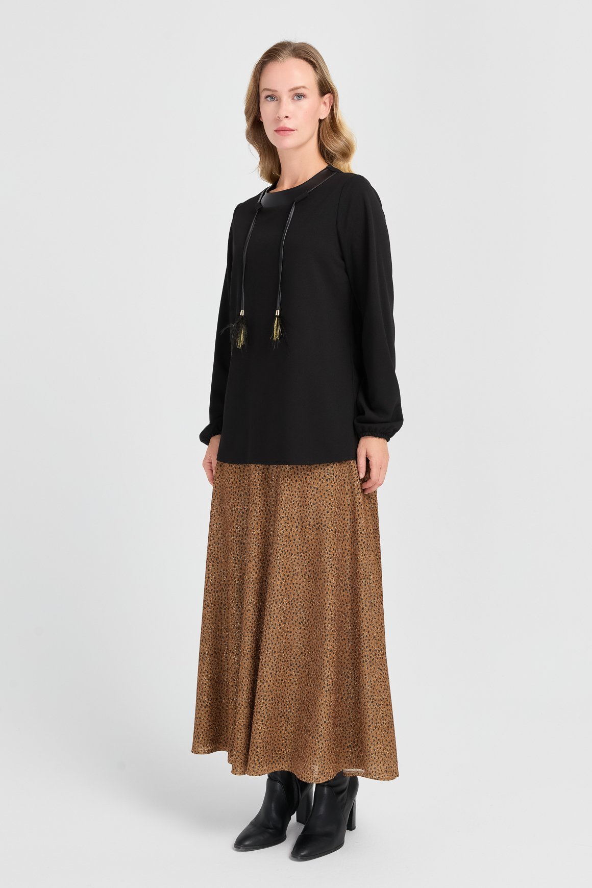 2'Lİ ETEKLİ TAKIM  Siyah