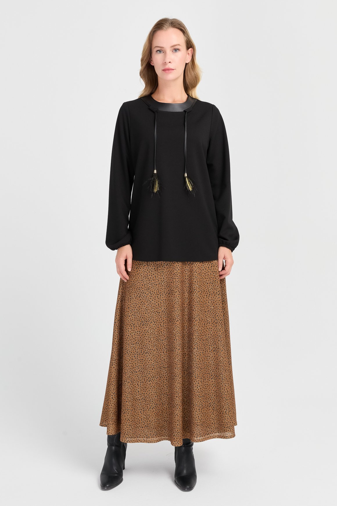 2'Lİ ETEKLİ TAKIM  Siyah