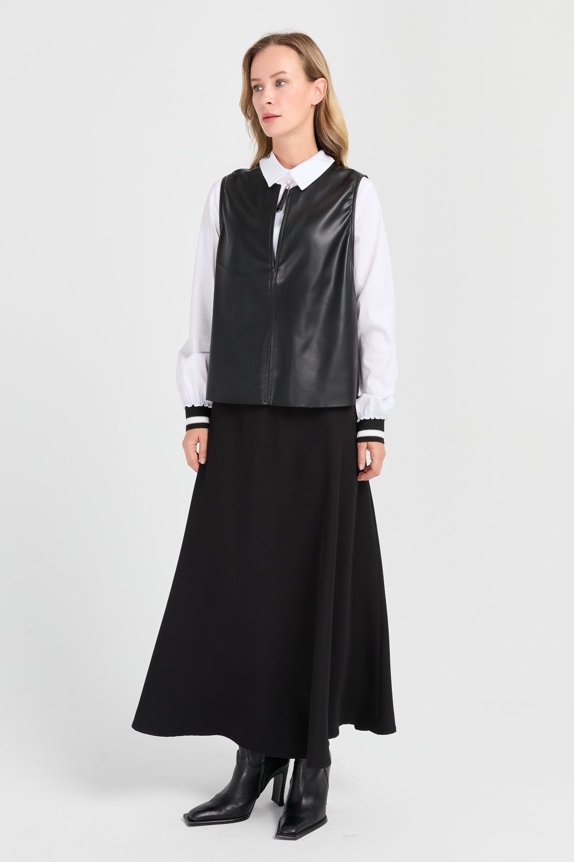 3'Lü Etekli Takım  Siyah