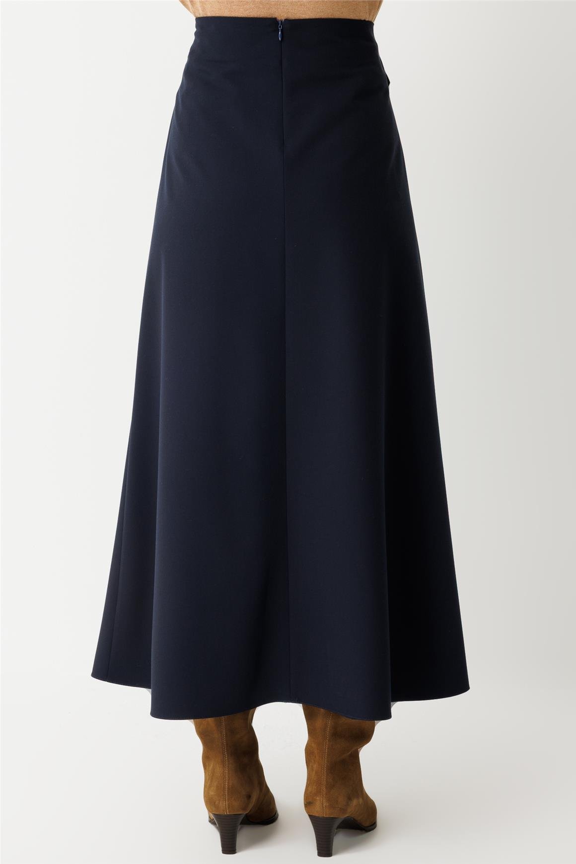 Toka Detaylı Anvelop Kapamalı Etek  Laci