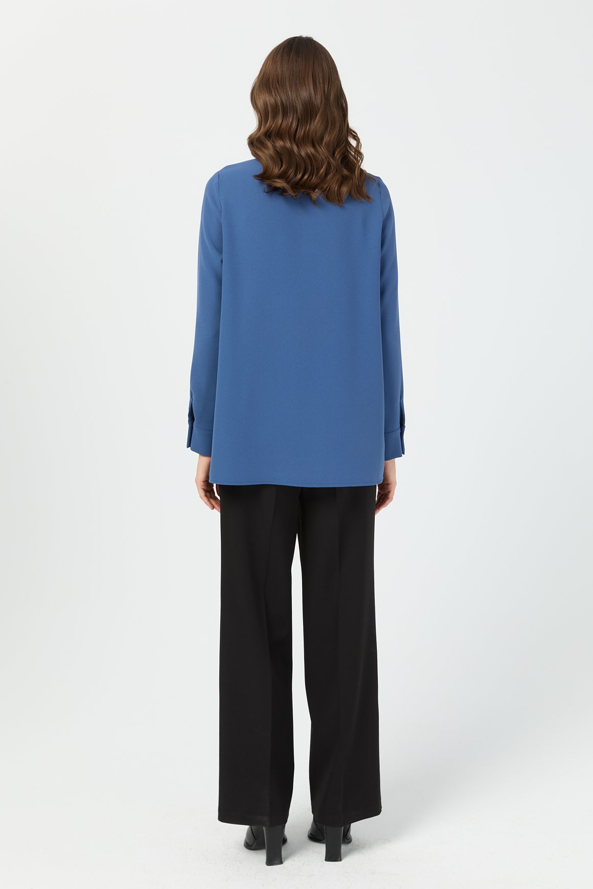 Aksesuar Detaylı Gömlek  İndigo