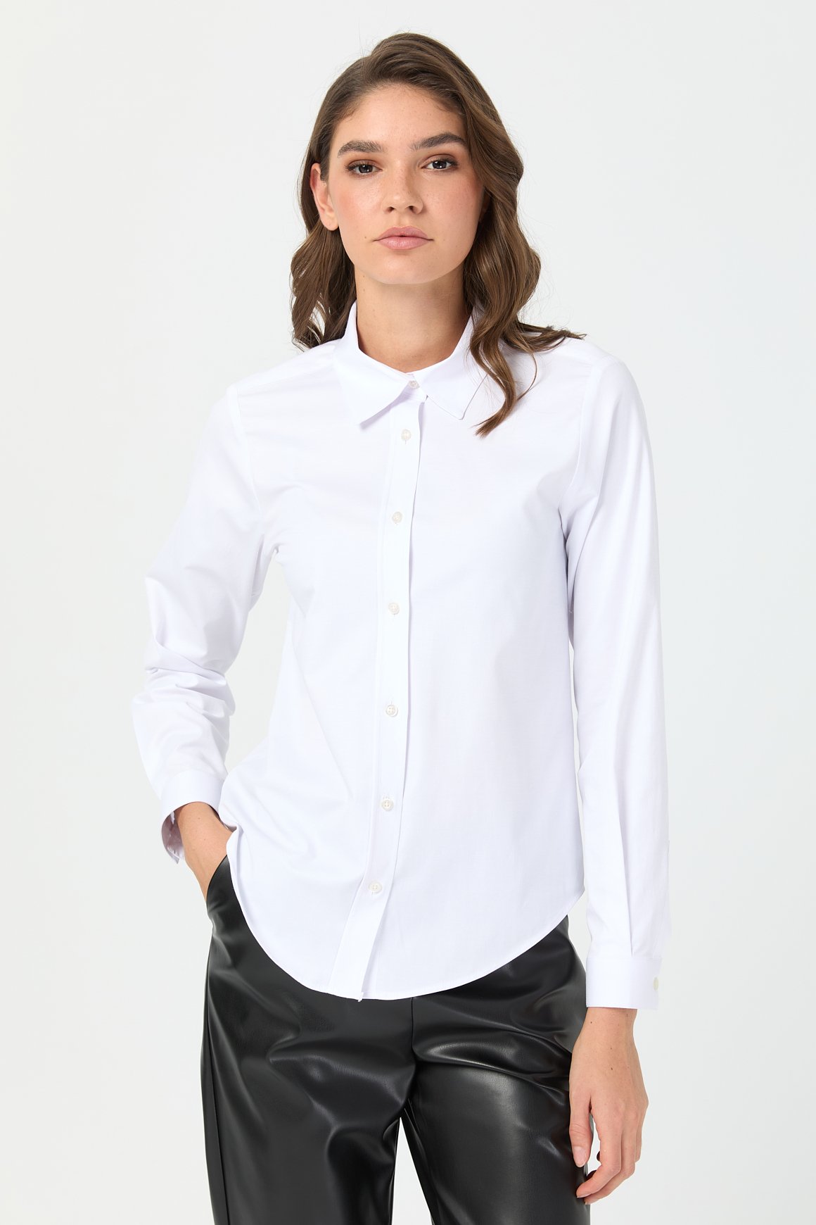 Milano Saten Gömlek  Beyaz