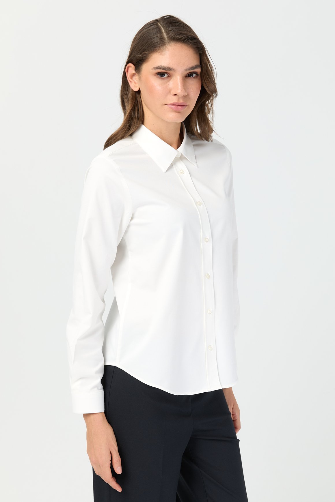 Milano Saten Gömlek  Ekru