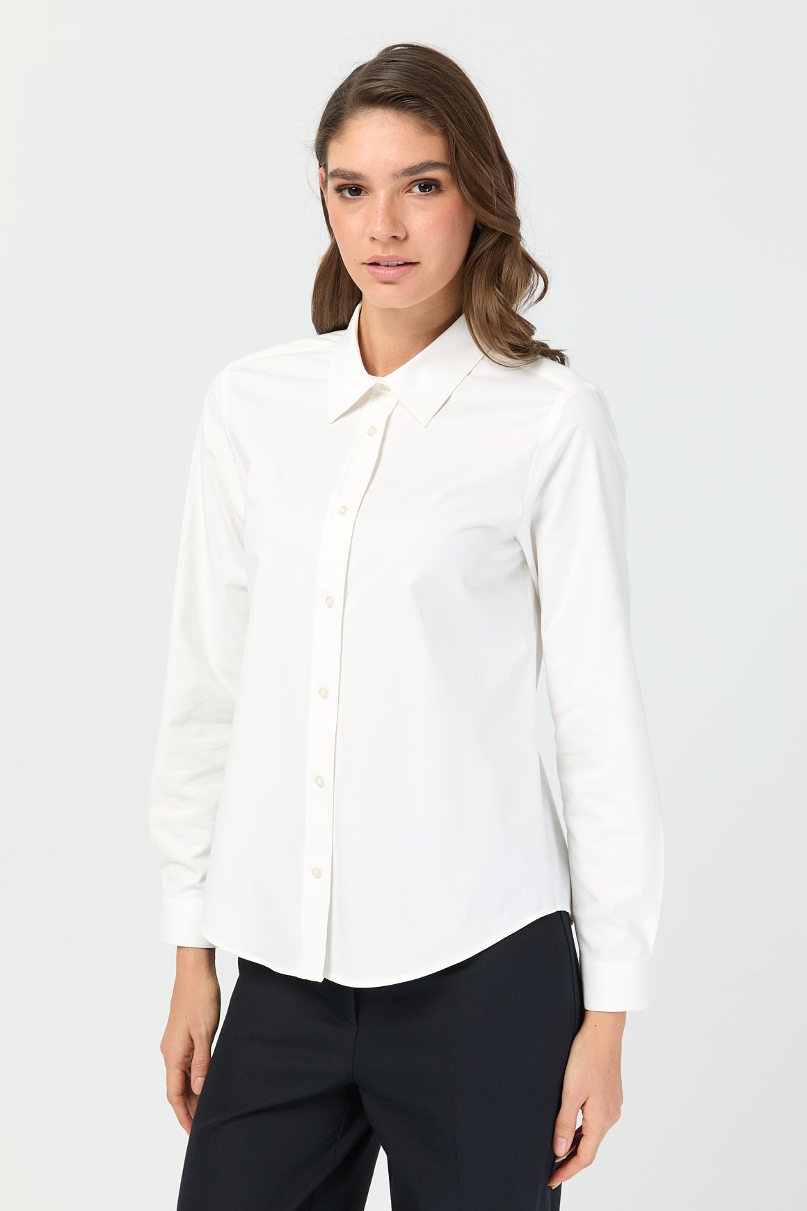 Milano Saten Gömlek  Ekru