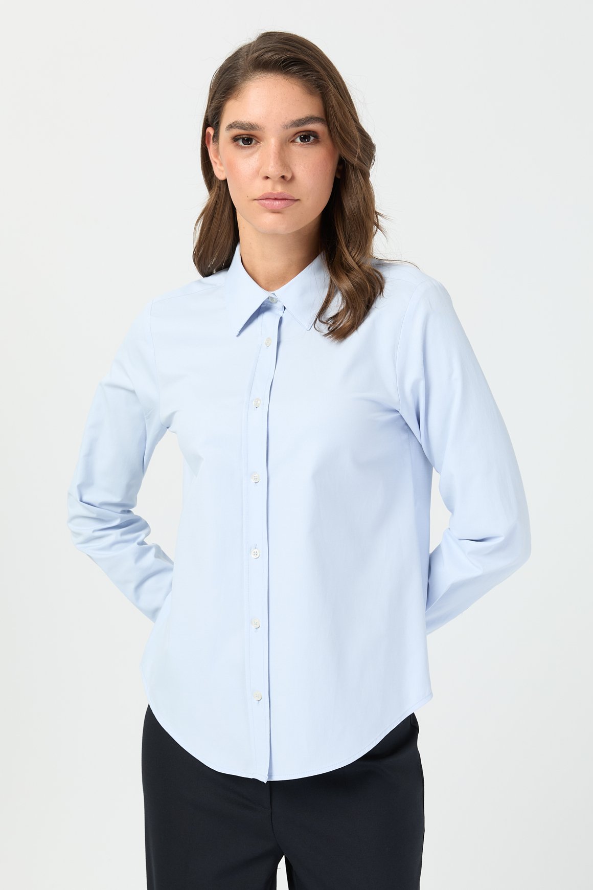 Milano Saten Gömlek  Mavi