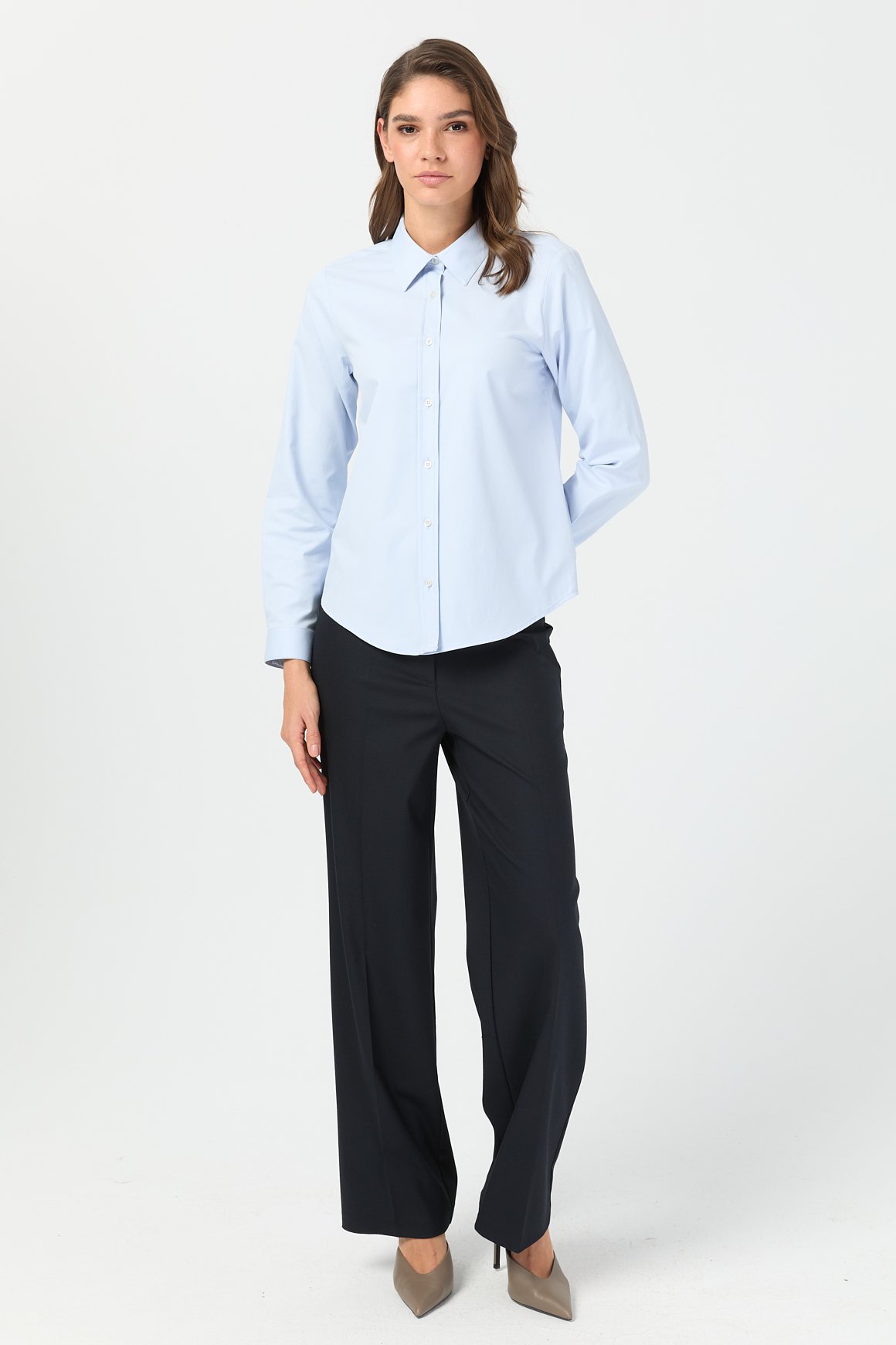 Milano Saten Gömlek  Mavi