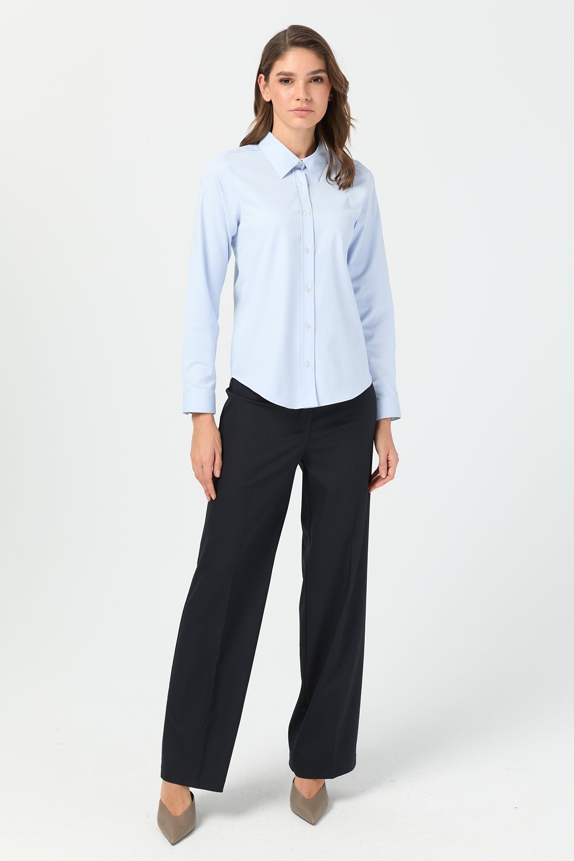 Milano Saten Gömlek  Mavi