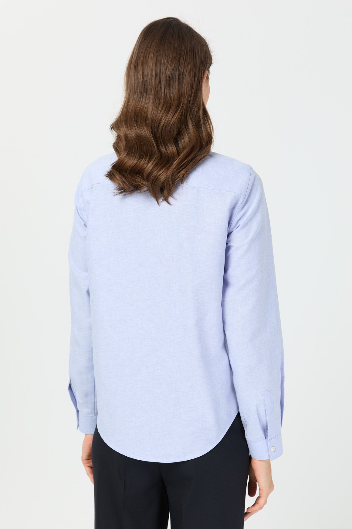 Oxford Dokulu Gömlek  Mavi