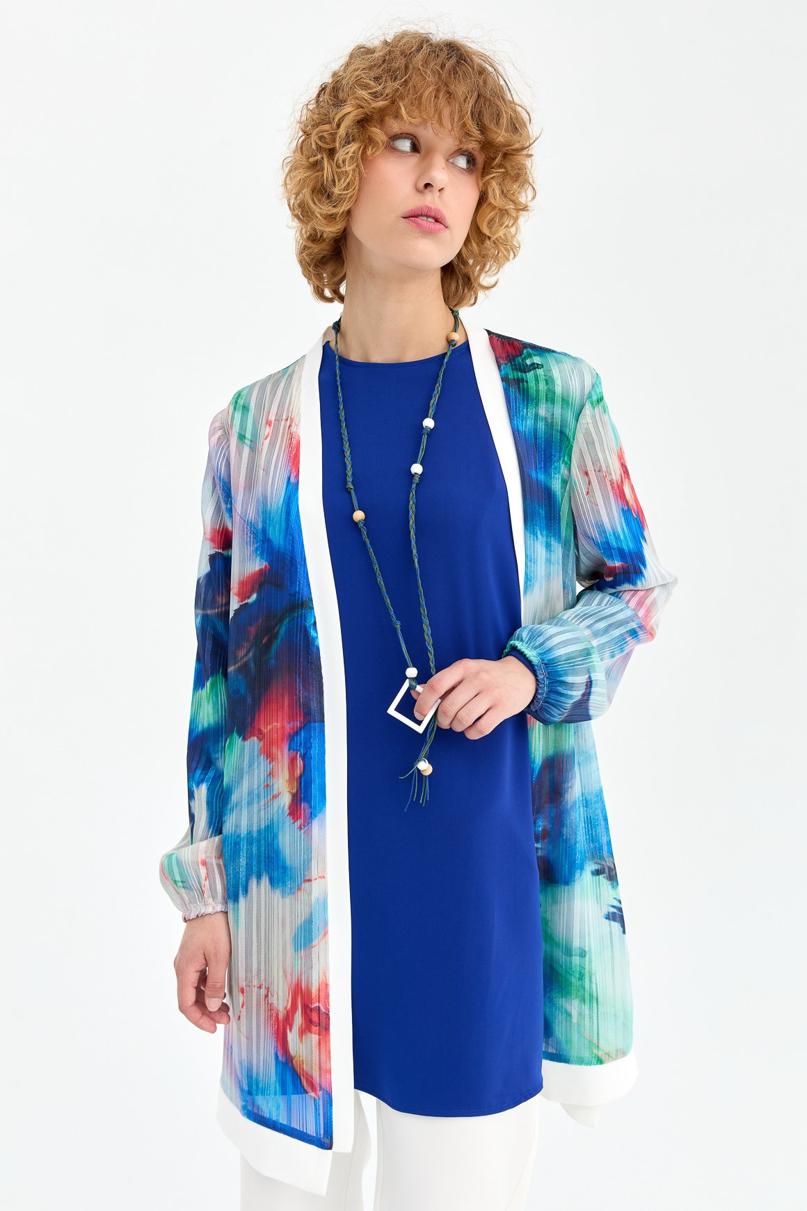 Empirime Kumaş İç Dış Kolyeli Takım  Laci