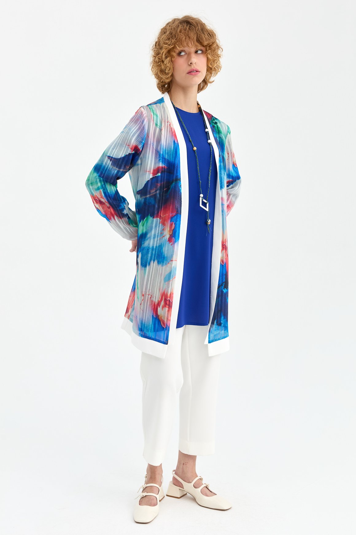 Empirime Kumaş İç Dış Kolyeli Takım  Laci