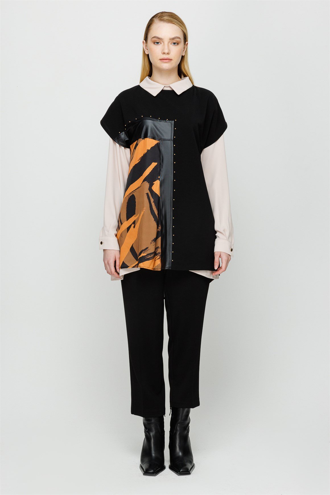 Fırça Desenli İç Dış Takım  Haki