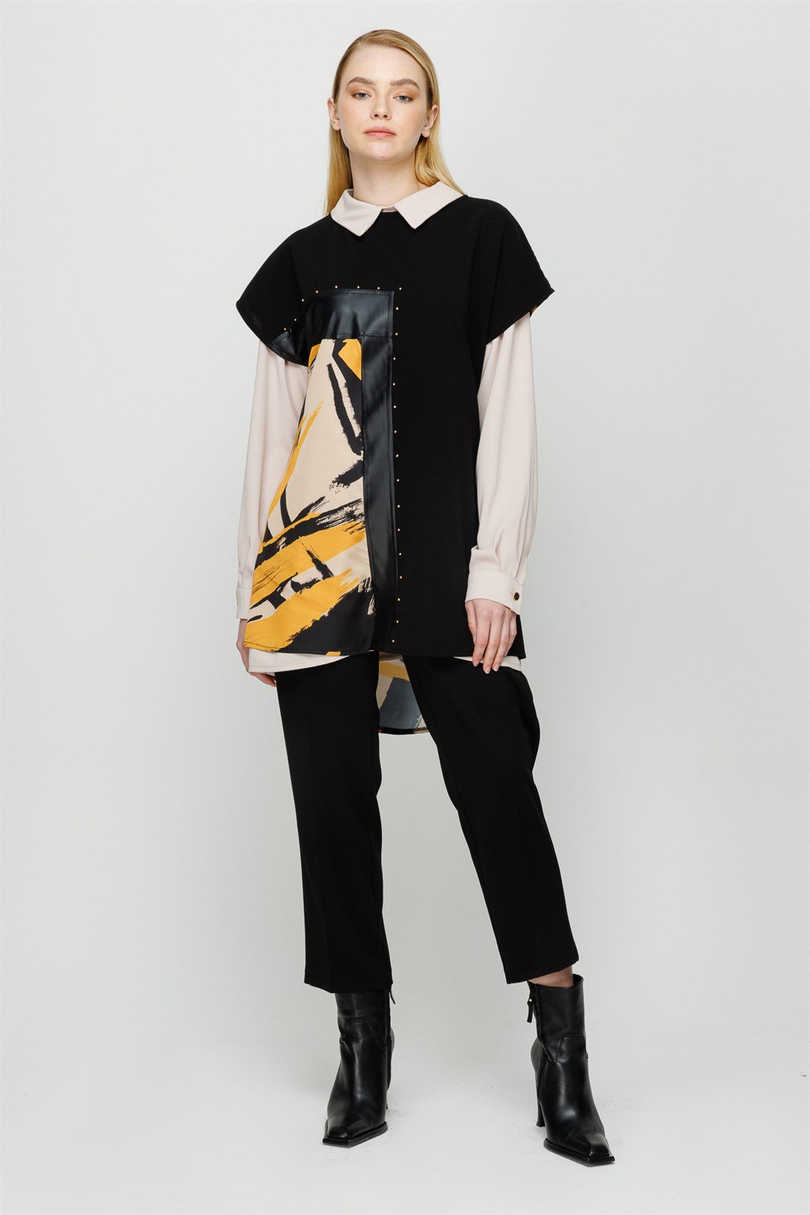 Fırça Desenli İç Dış Takım  Safran