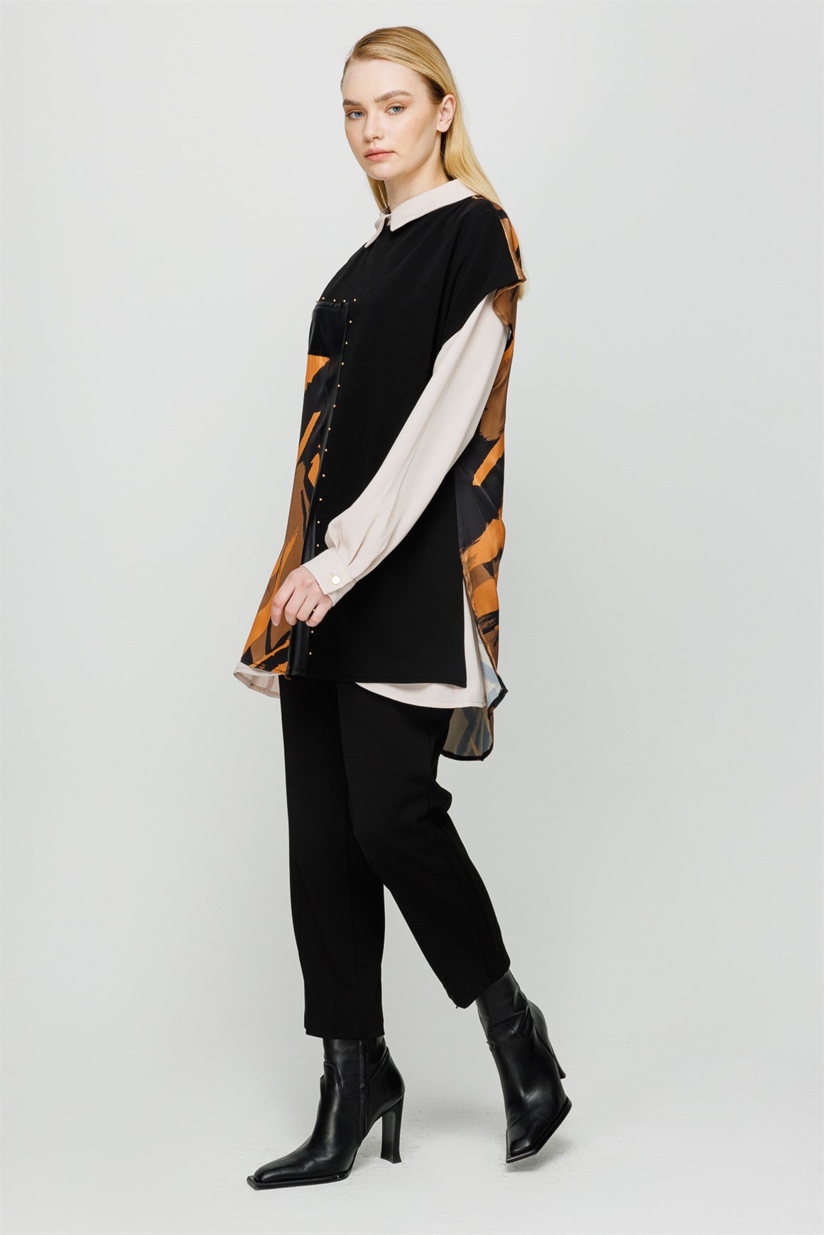 Fırça Desenli İç Dış Takım  Haki