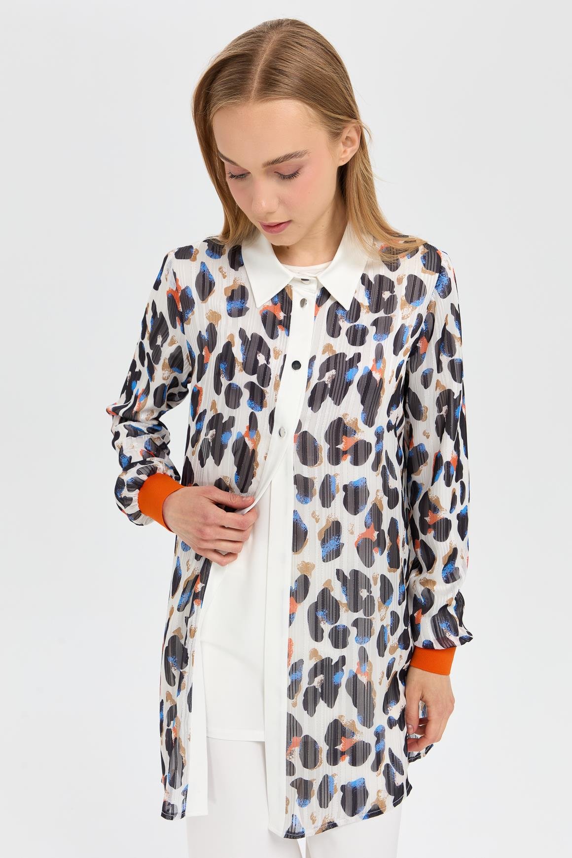 İçli Dışlı Emrpime Tunik Takım  Ekru