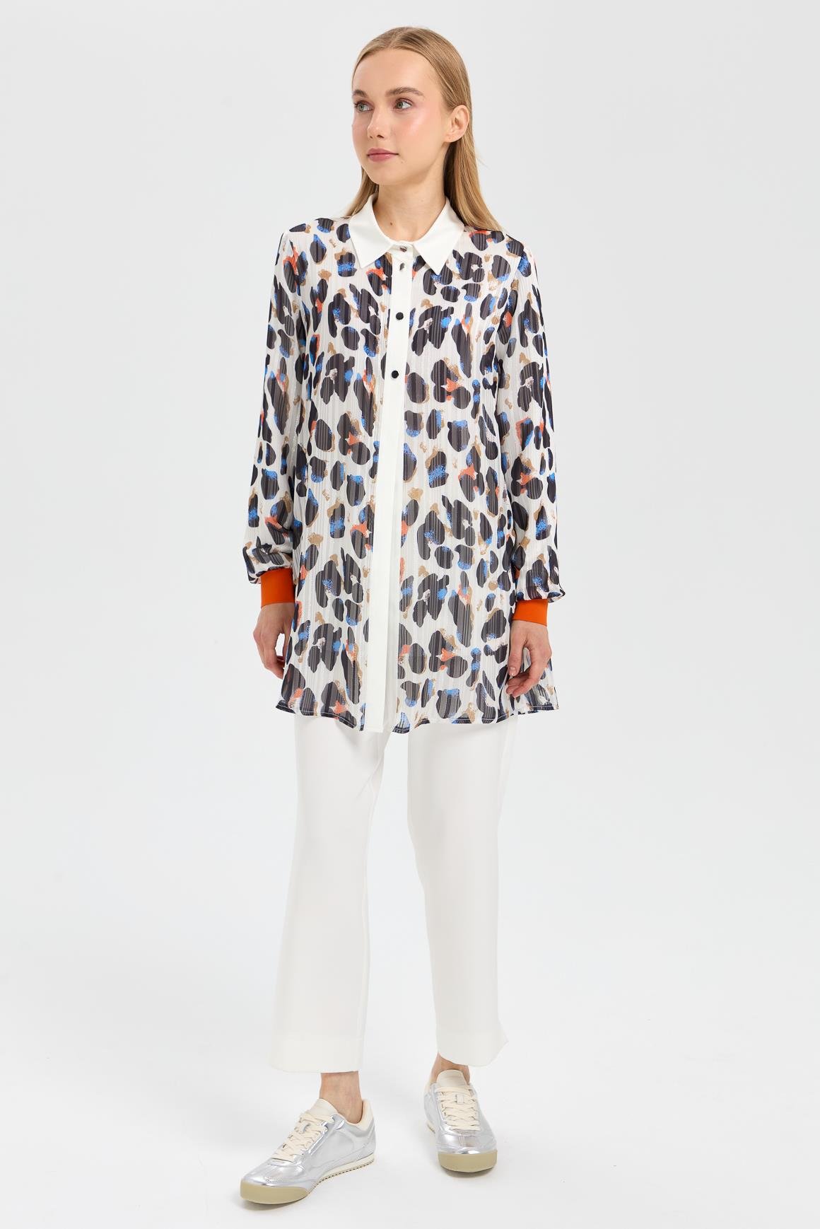 İçli Dışlı Emrpime Tunik Takım  Ekru