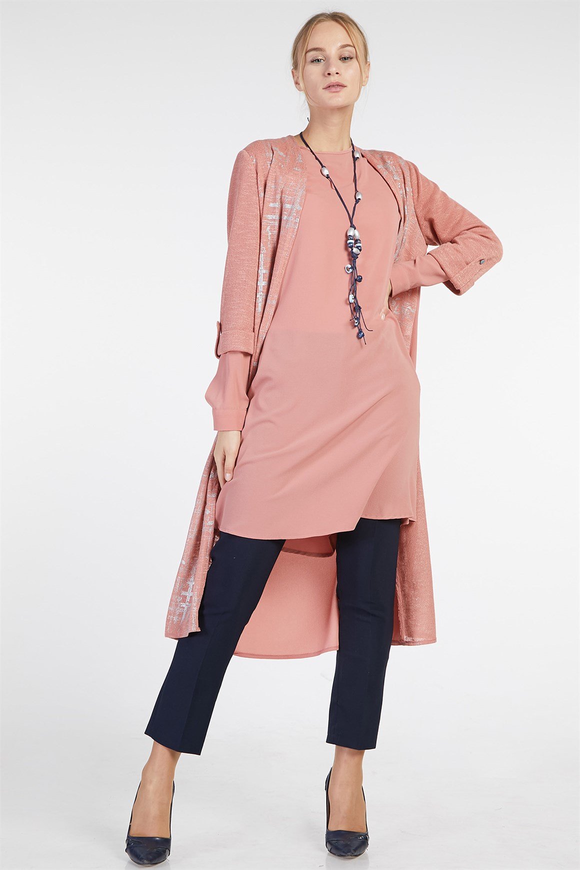 Shrimp - Shirt with Knitted Tunic