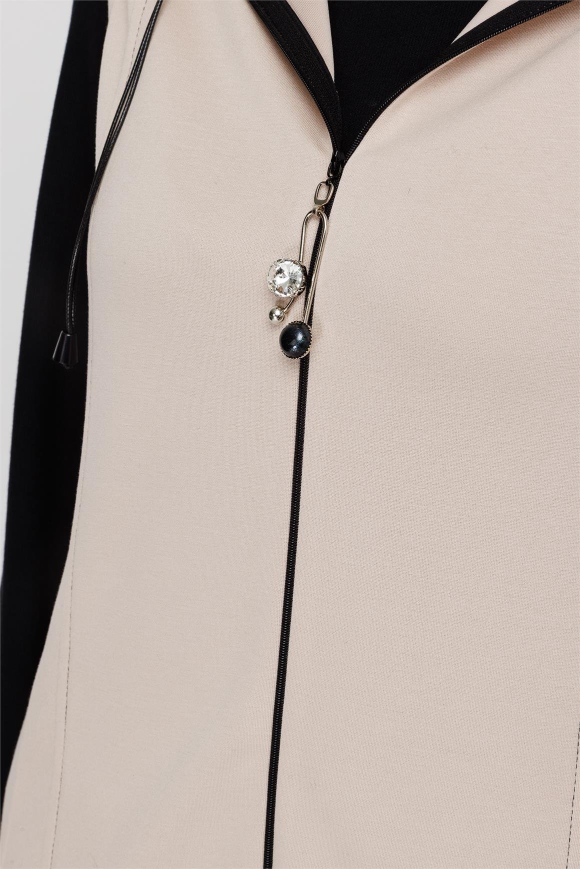 Oysh Kumaş Yelekli İç Dış Takım  Taş