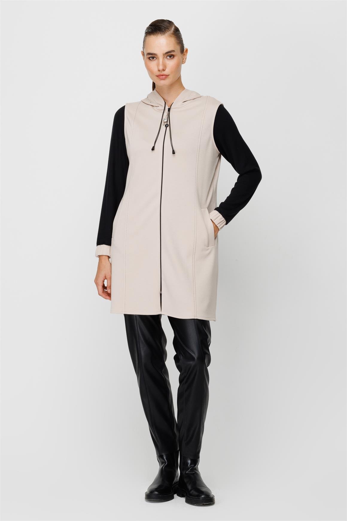 Oysh Kumaş Yelekli İç Dış Takım  Taş