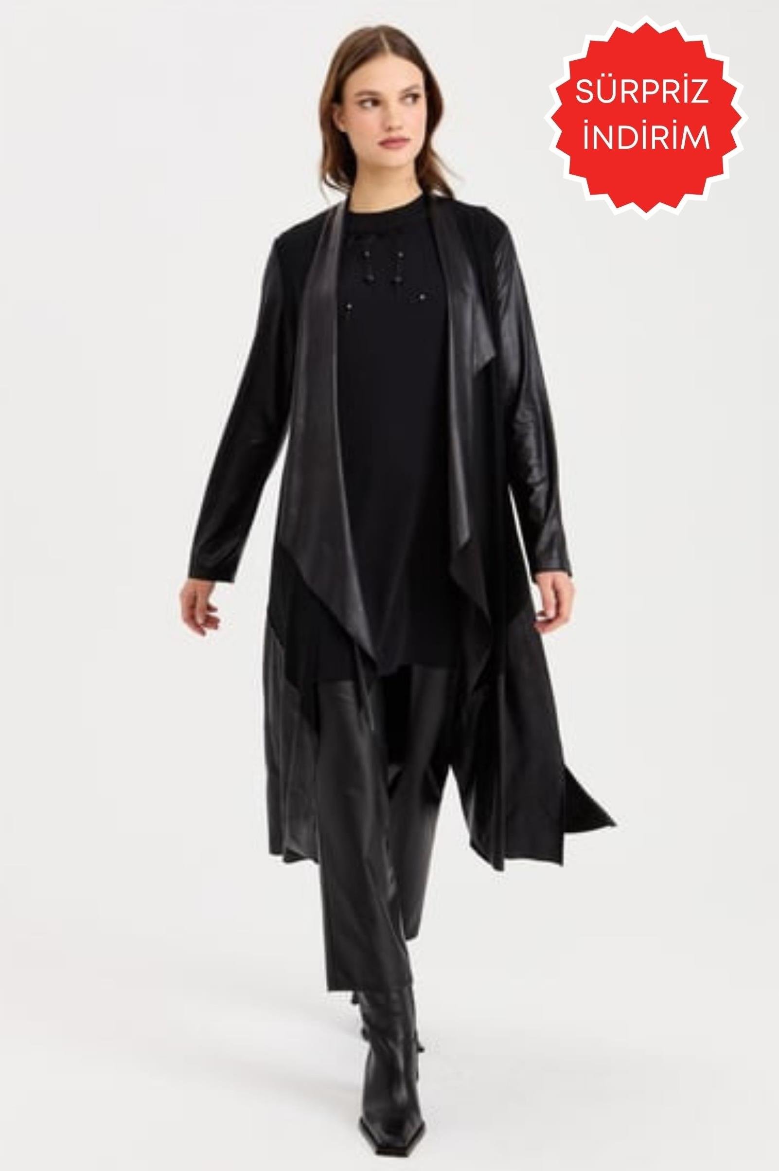 Casual Collar Underwear Suit - Black