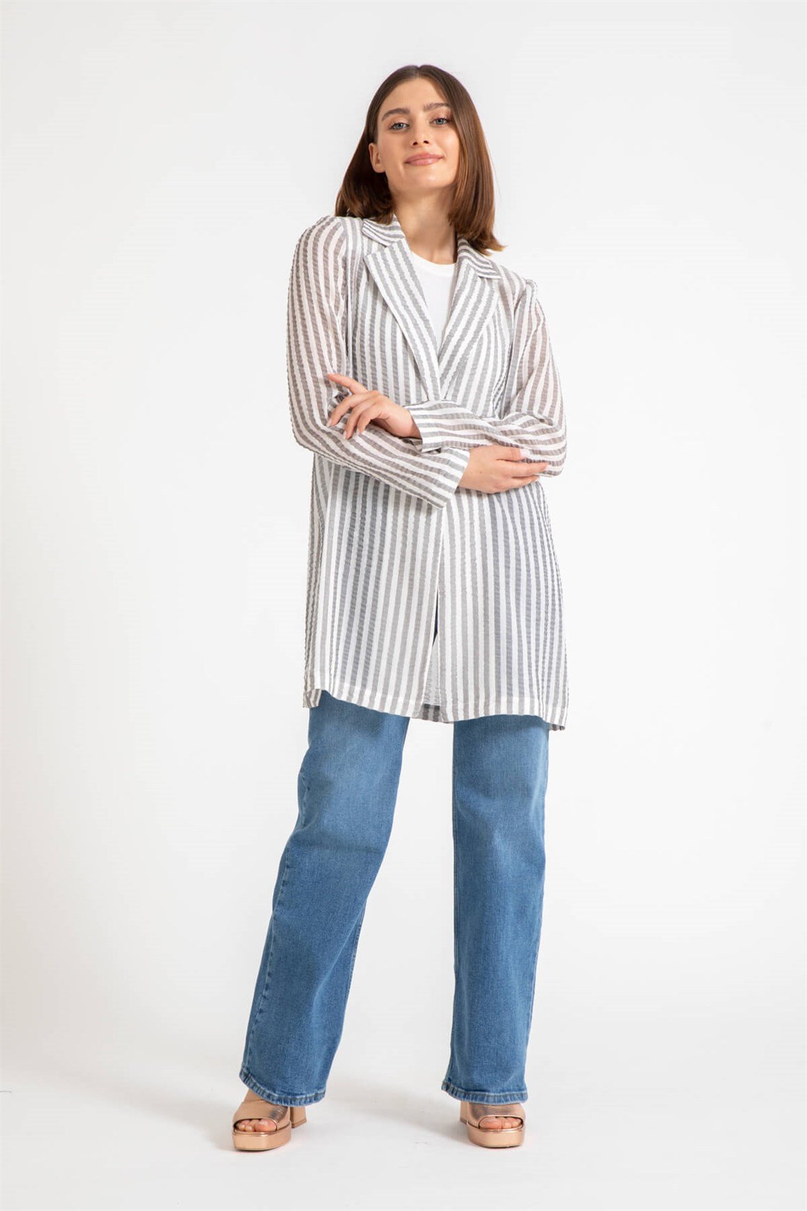 Rahat Kesim Bayan Kot Pantolon  Mavi