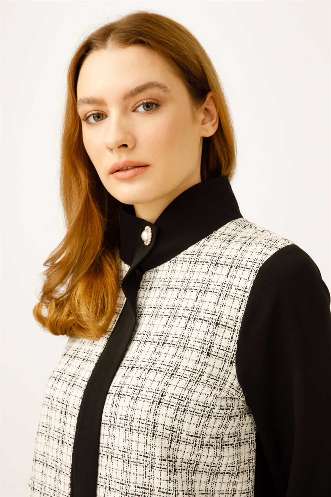 Chanel Kumaş İnci Düğme Detaylı Pantolon Ceket Takım  Beyaz