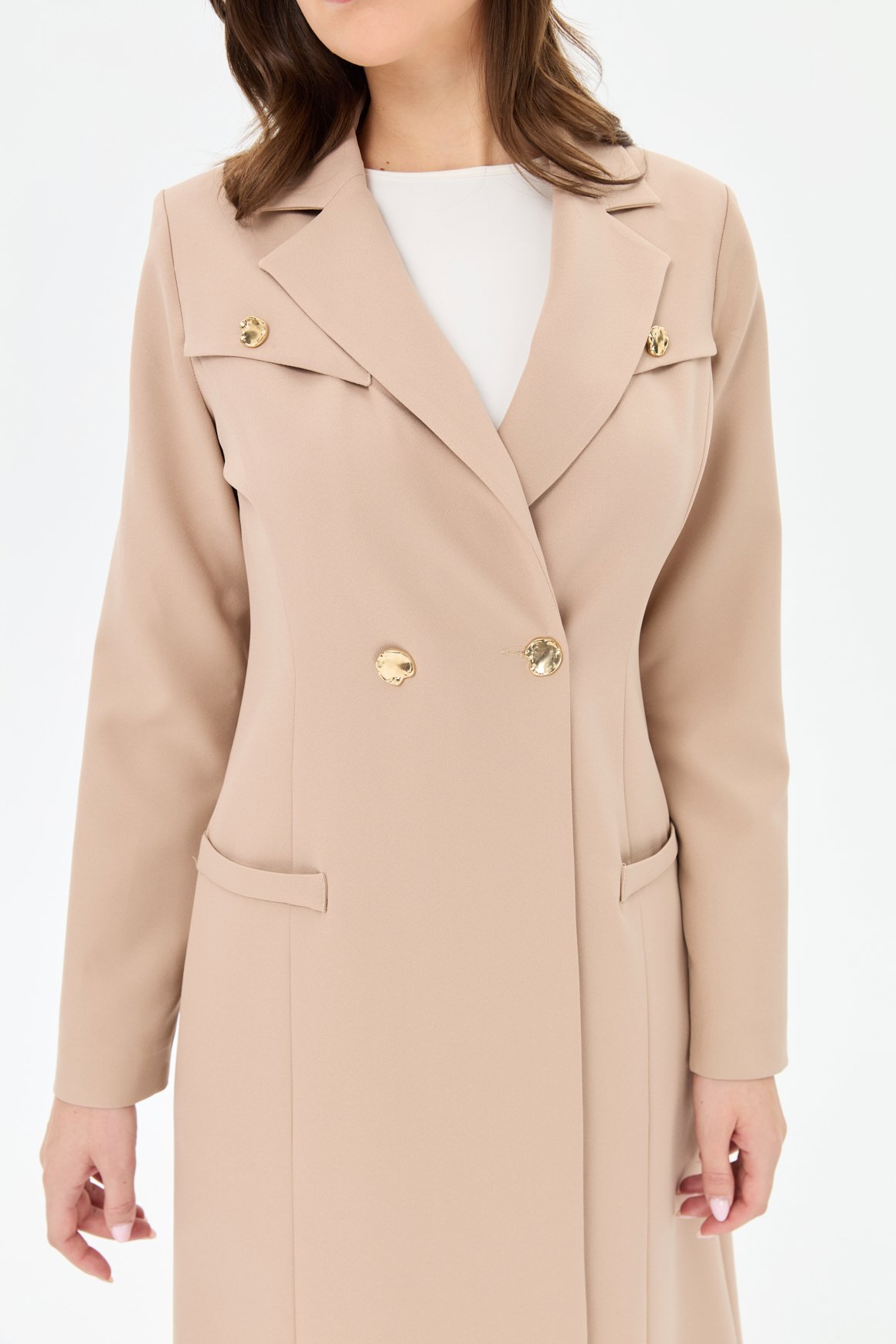 Çift Aller Detaylı Poliviskon Takım  Vizon