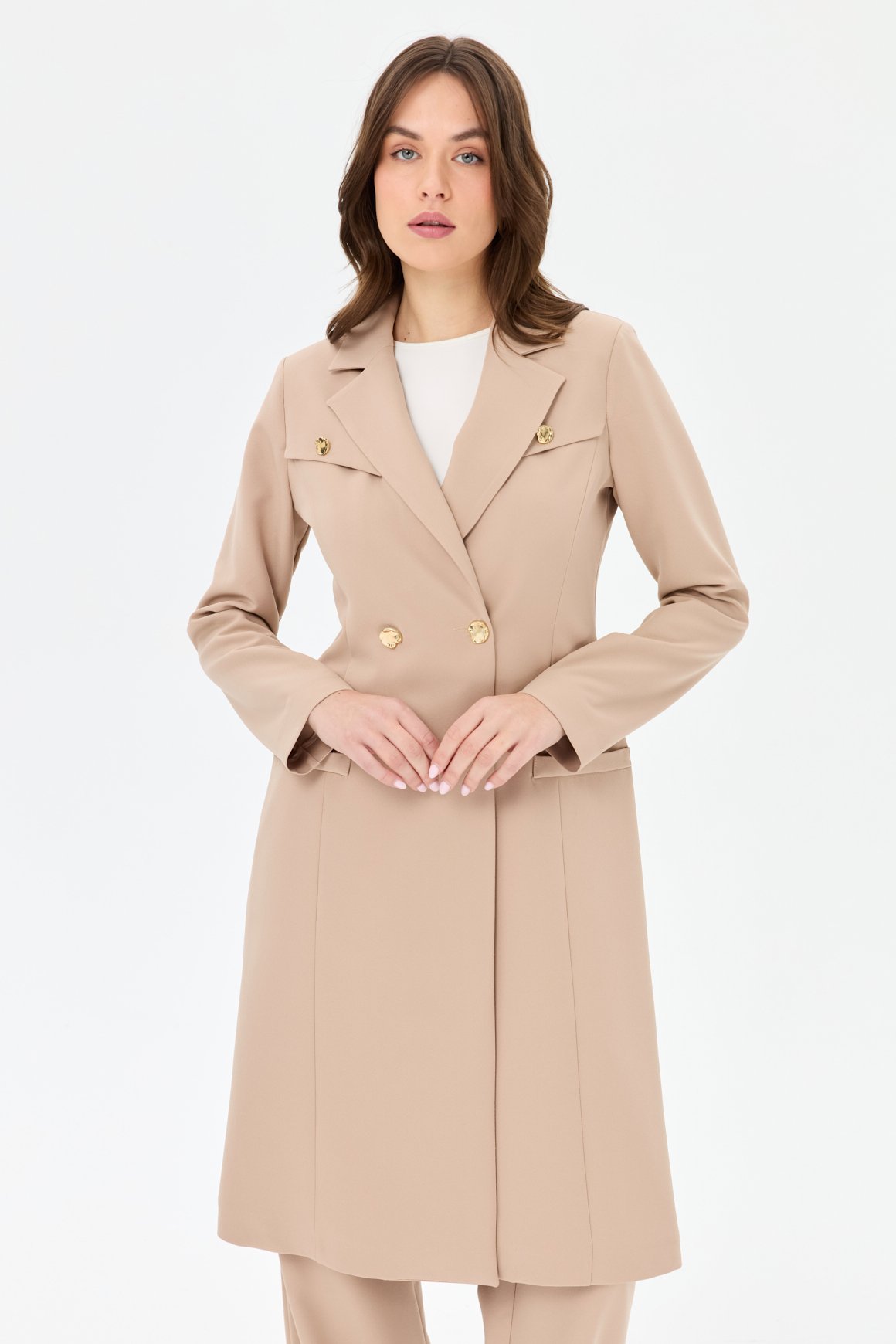 Çift Aller Detaylı Poliviskon Takım  Vizon