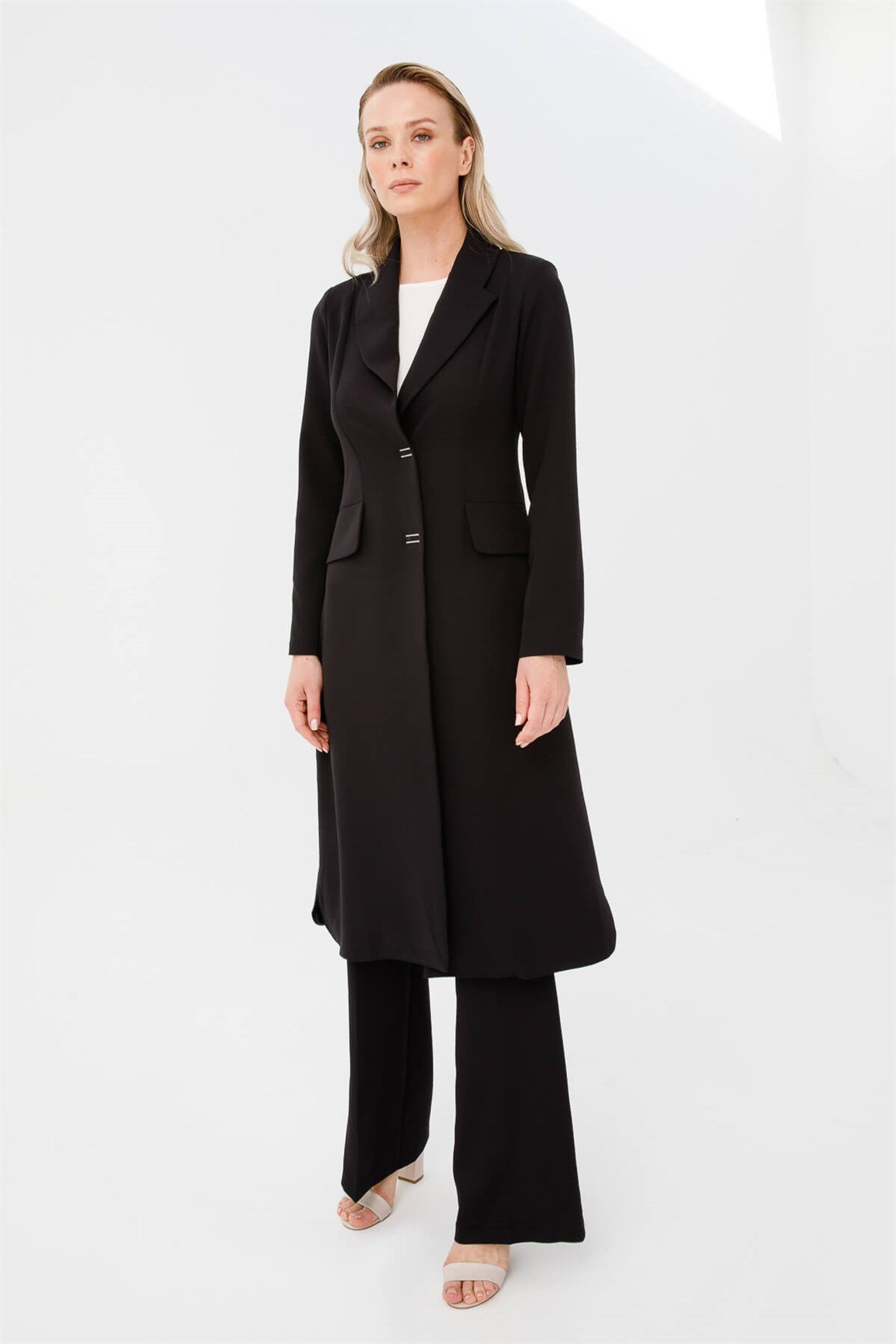 Erkek Ve Şal Yakalı Ceketli Takım  Siyah