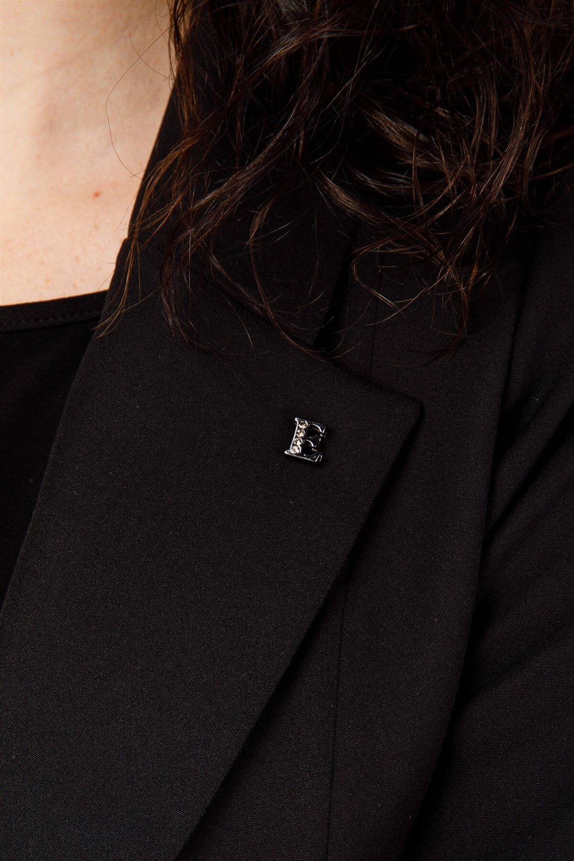 Erkek Yakalı Kaz Ayak Desen Kombinli Pantolon Ceket Takım  Siyah