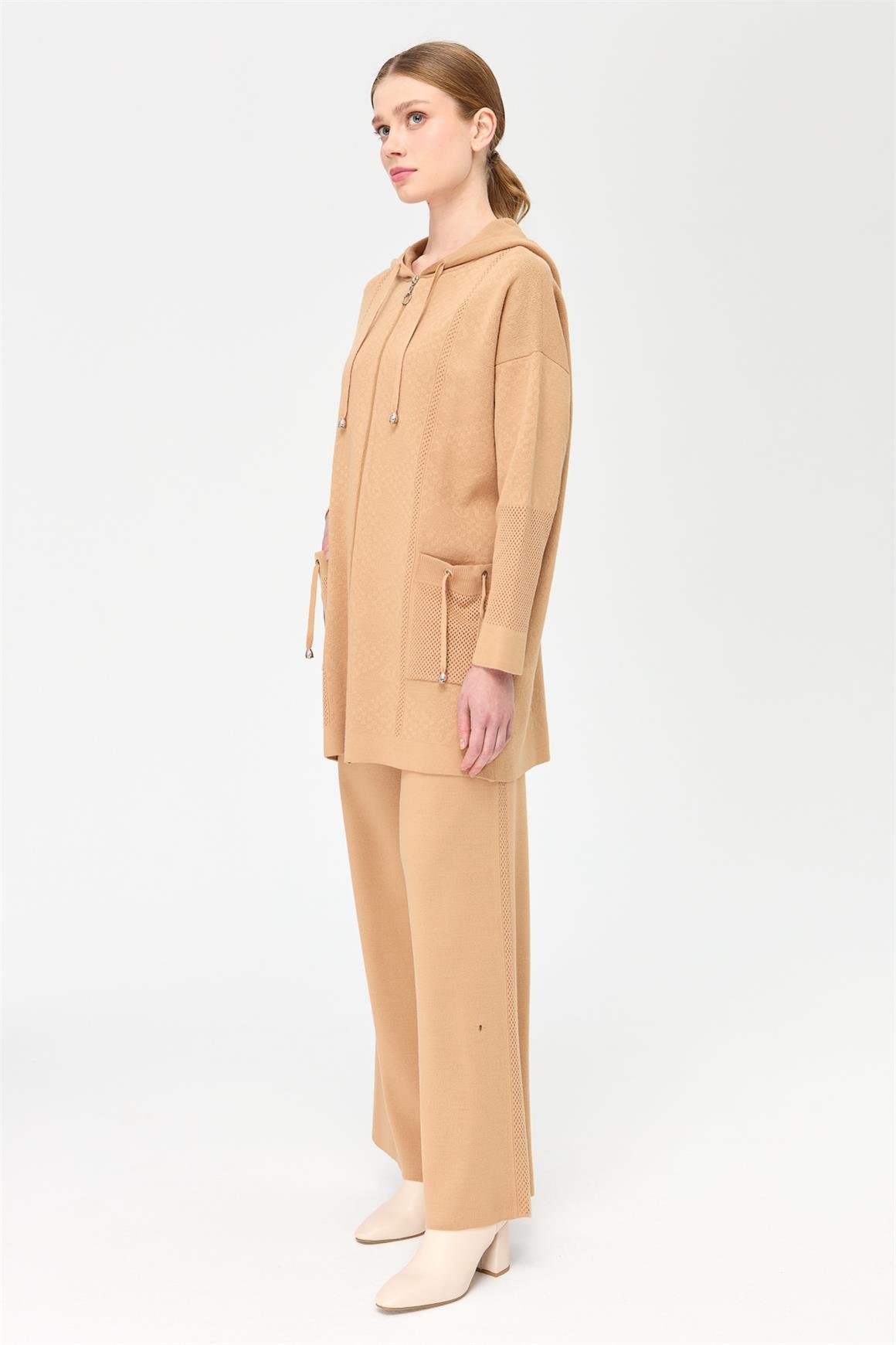 Triko Pantolonlu Takım  Vizon