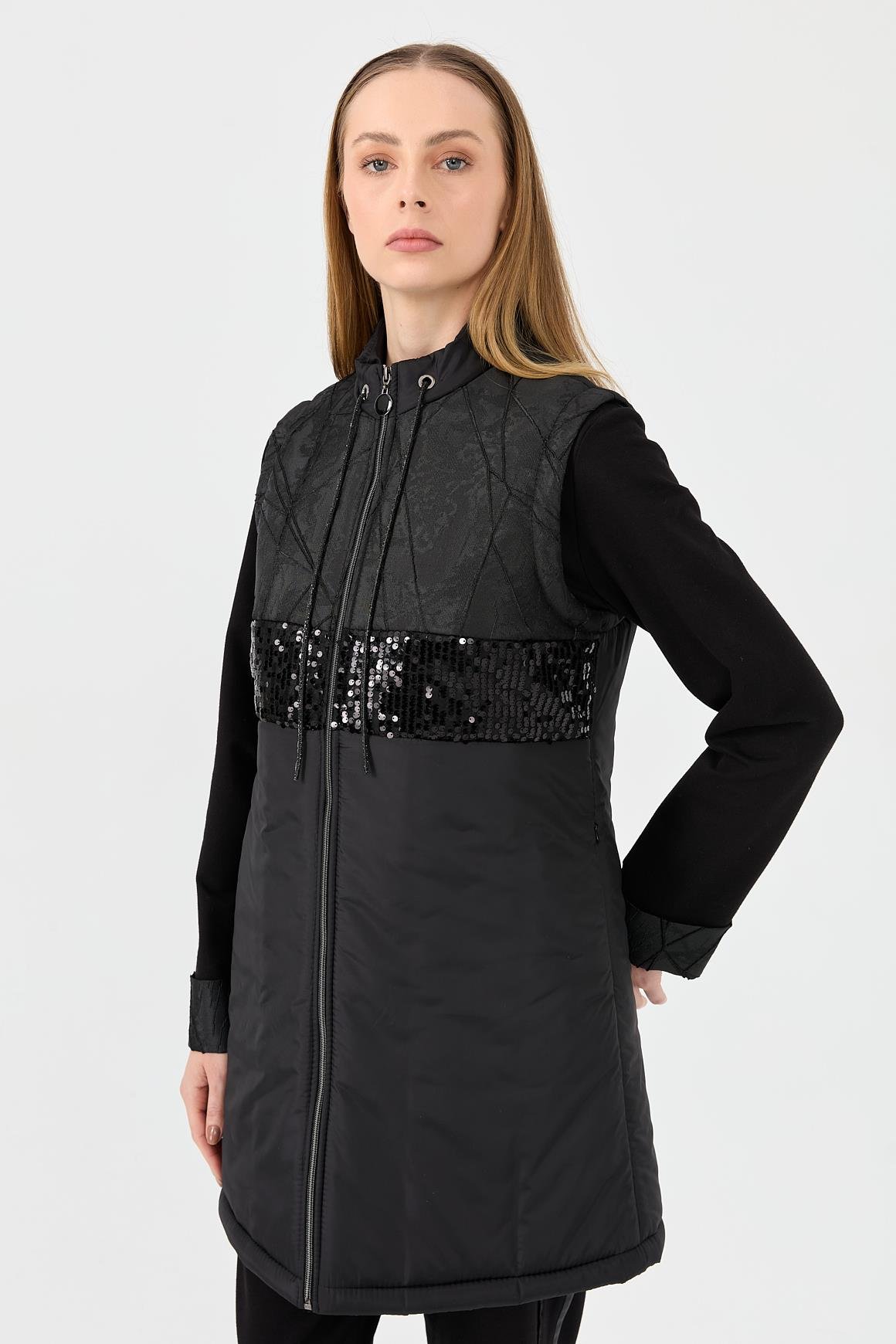 Önü Payet Kombinli 3'lü Takım  Siyah