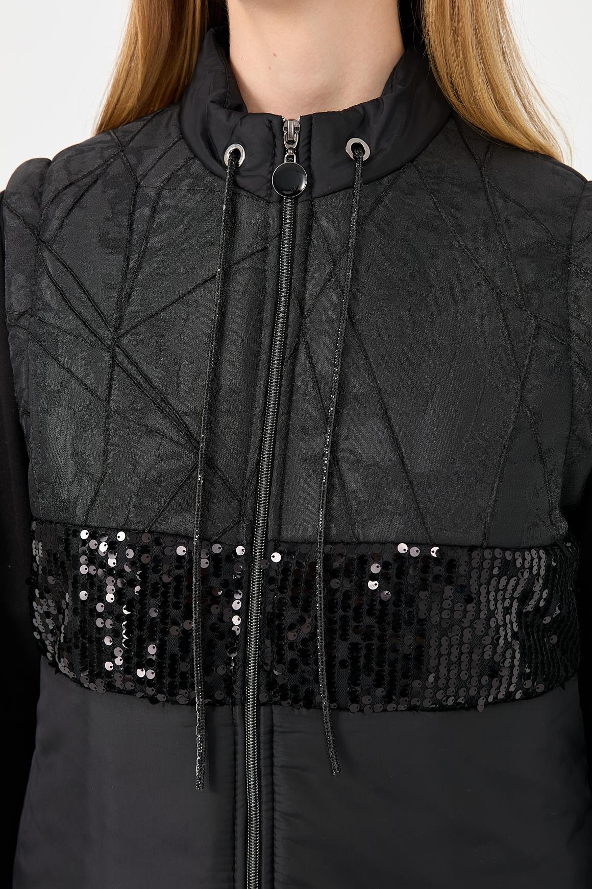 Önü Payet Kombinli 3'lü Takım  Siyah