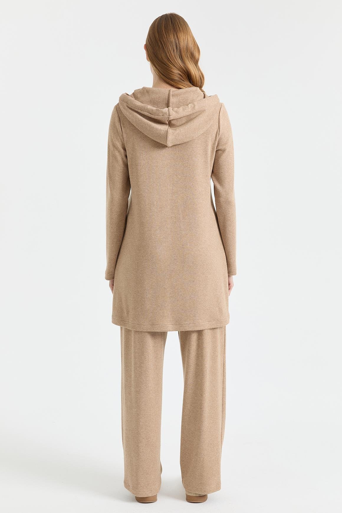 Rahat Kesim Pantolonlu Takım  Vizon