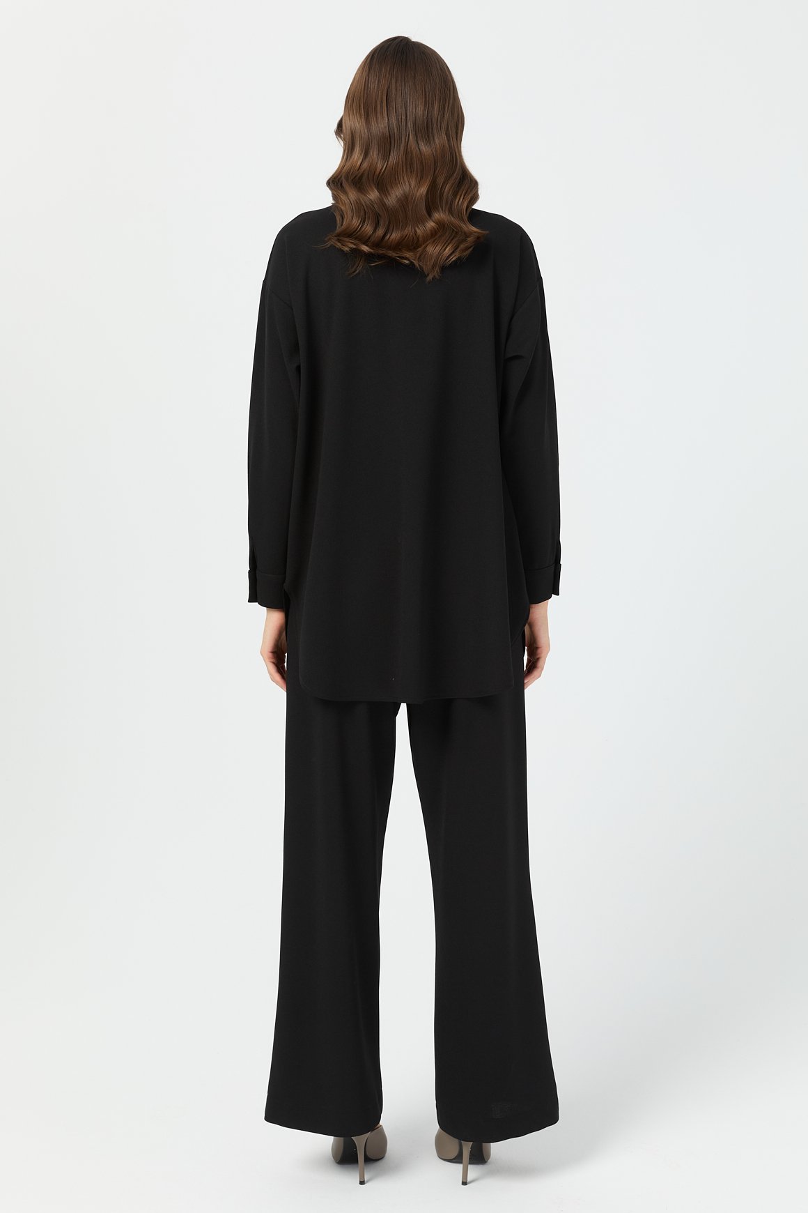 Relaxed Fit Pantolonlu Takım  Siyah