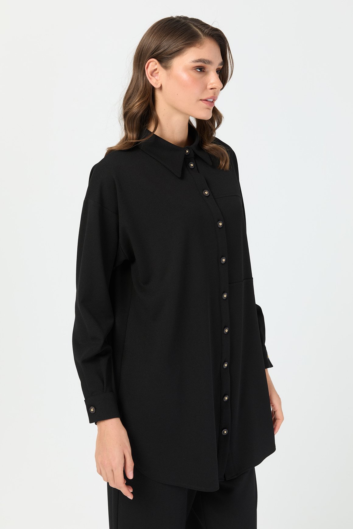 Relaxed Fit Pantolonlu Takım  Siyah