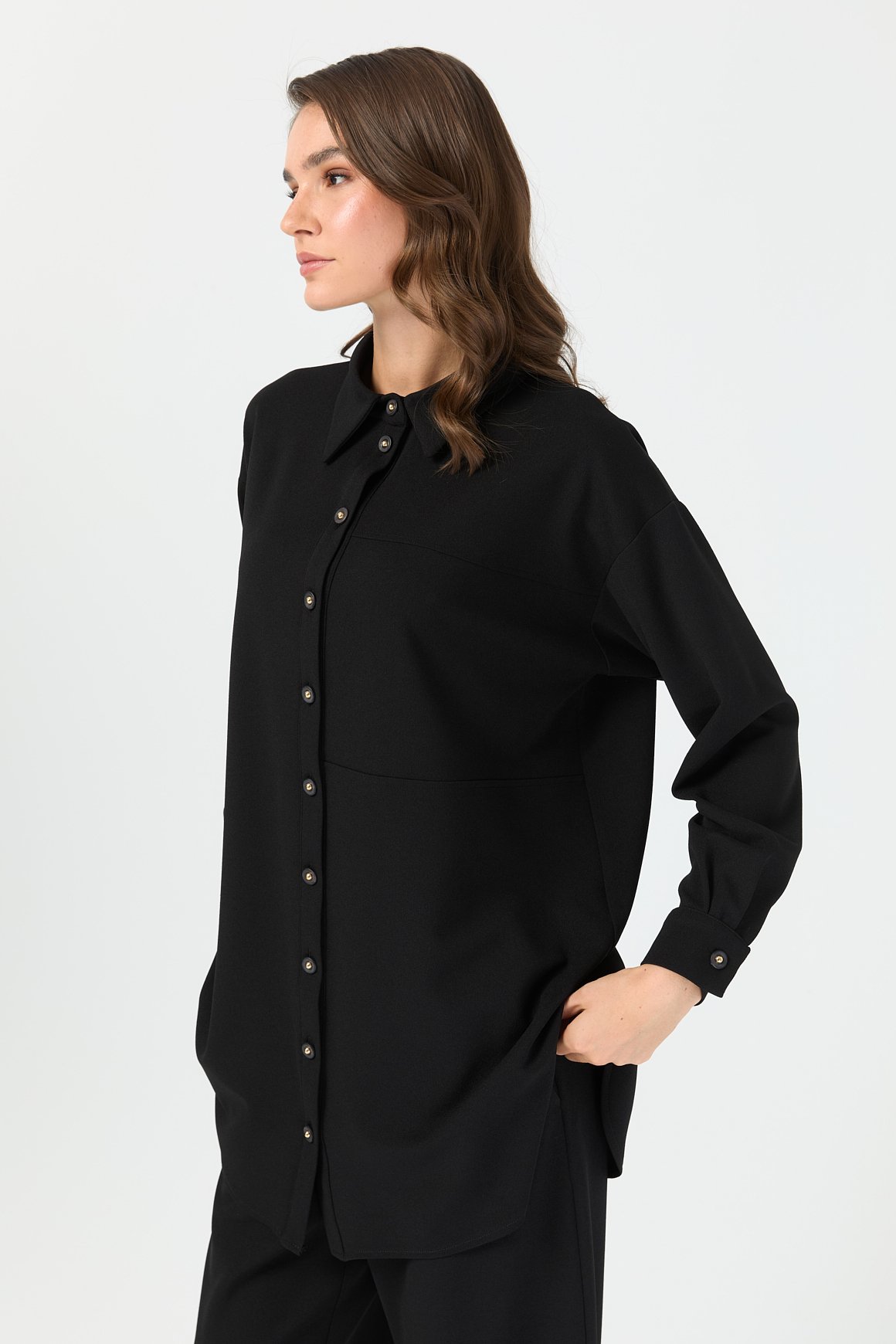 Relaxed Fit Pantolonlu Takım  Siyah