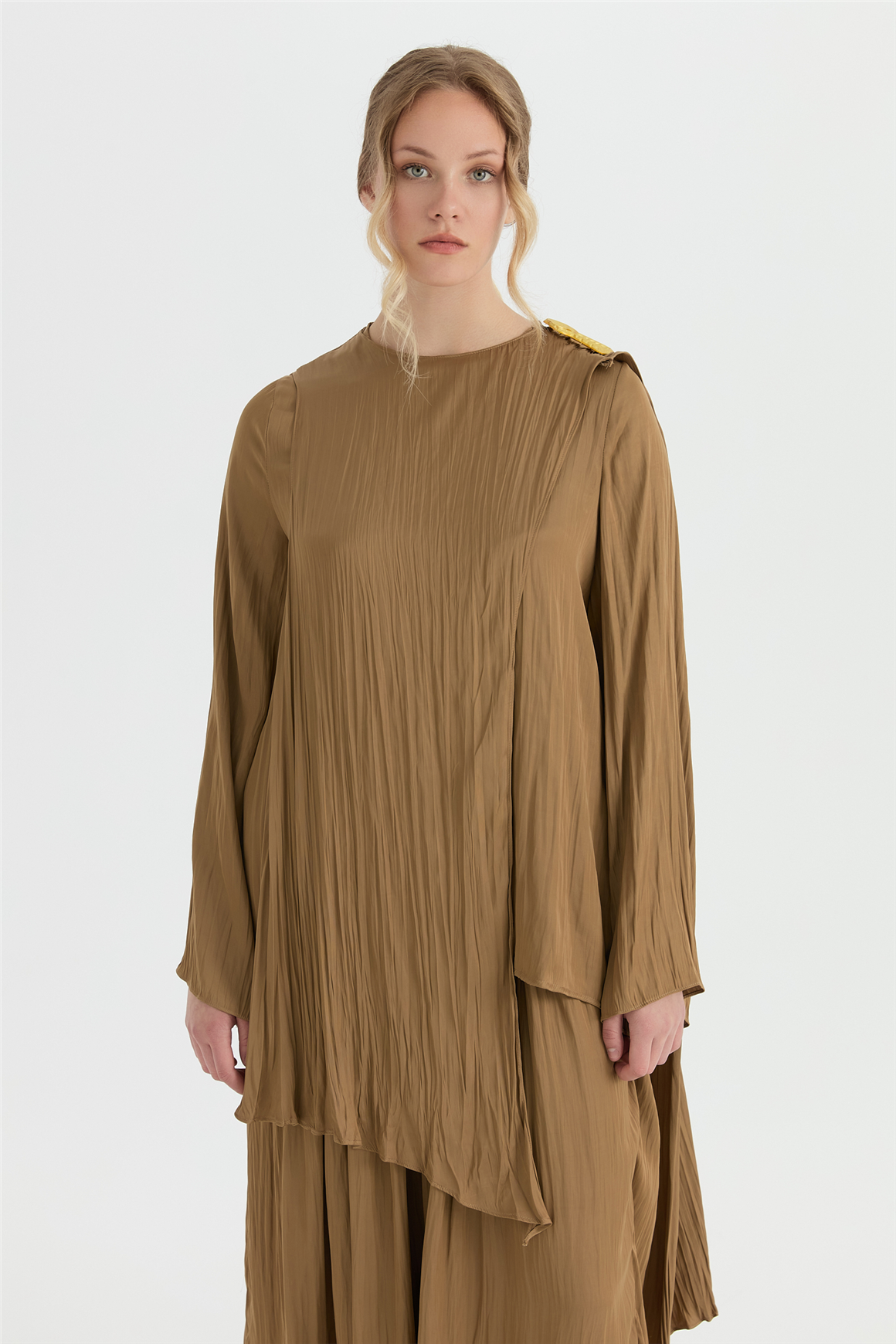 Sera Pantolonlu Takım  Camel