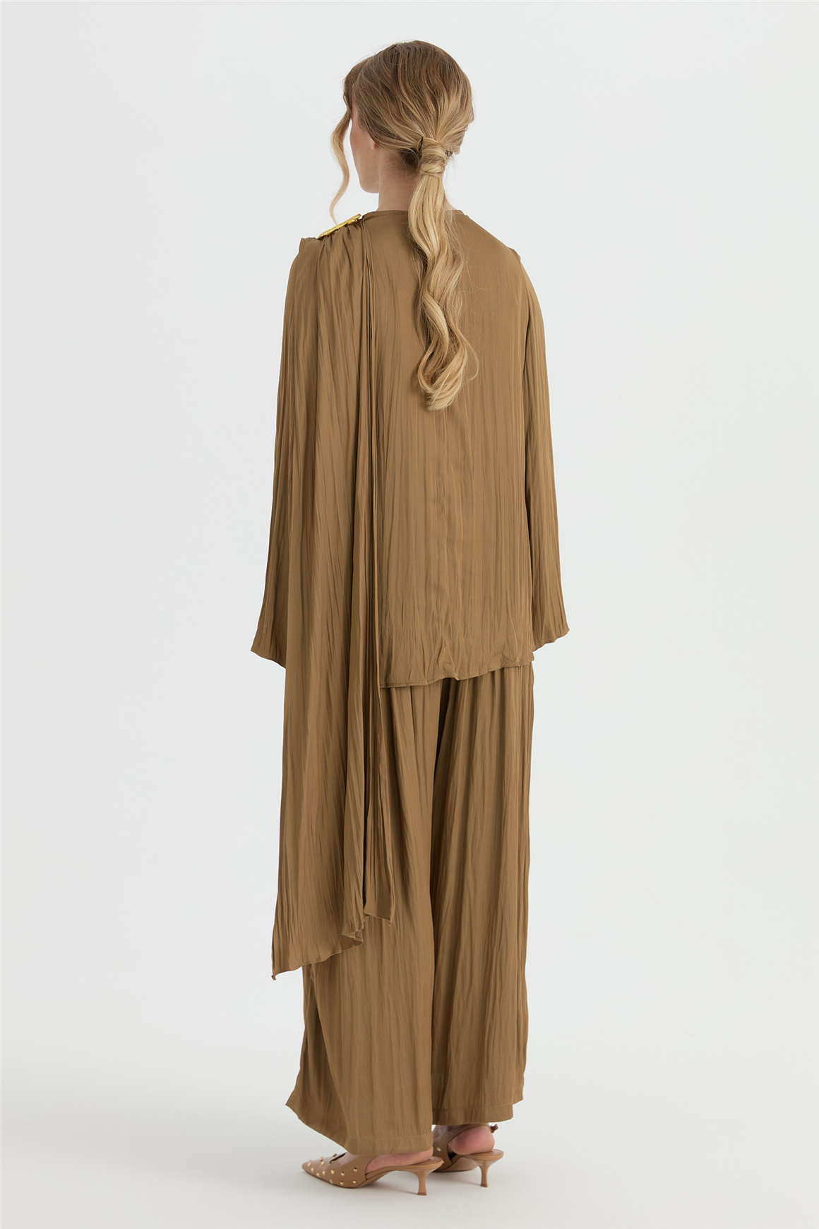 Sera Pantolonlu Takım  Camel