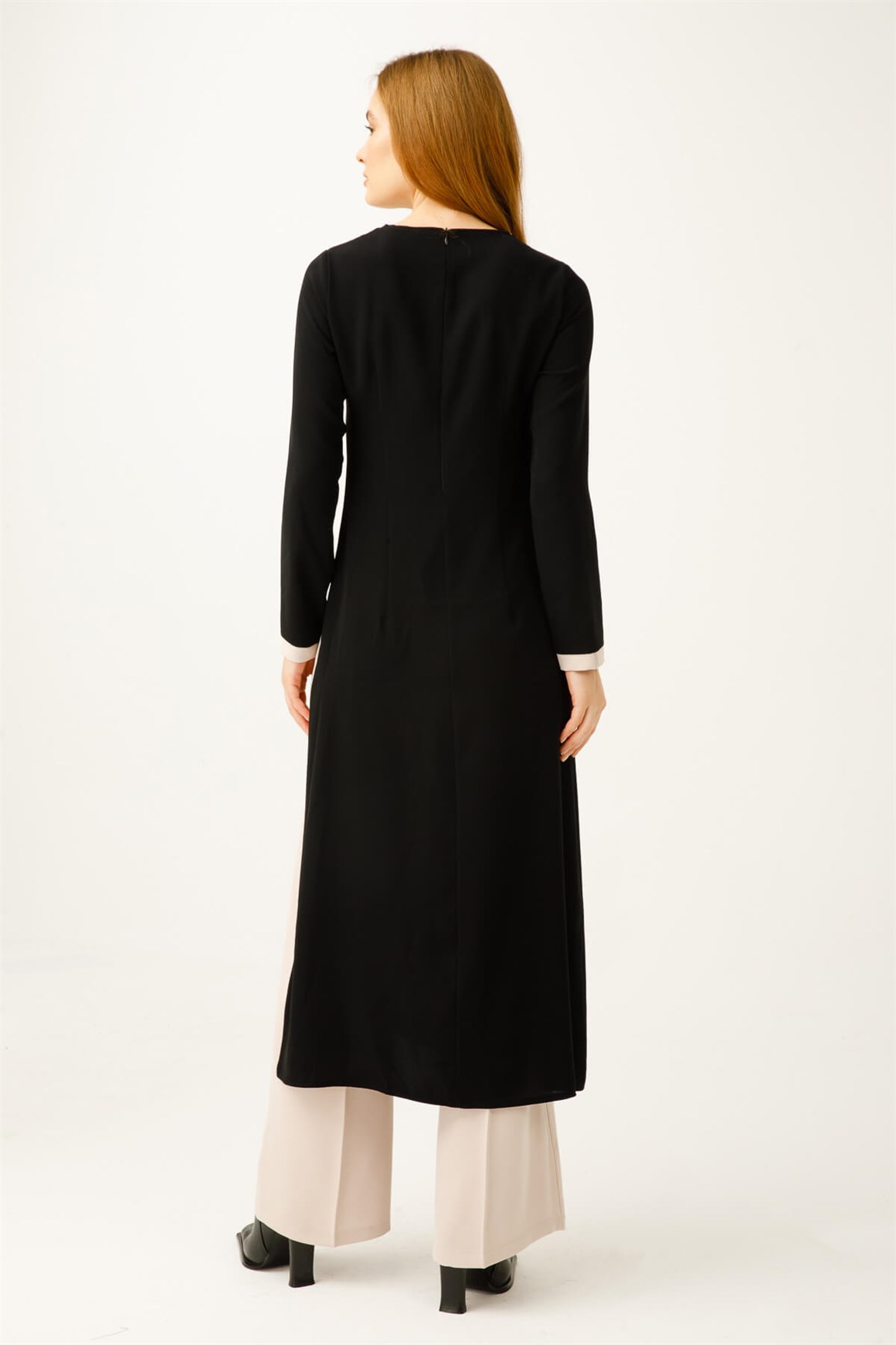 Şerit Leopar Aksesuarlı Pantolonlu Takım  Taş