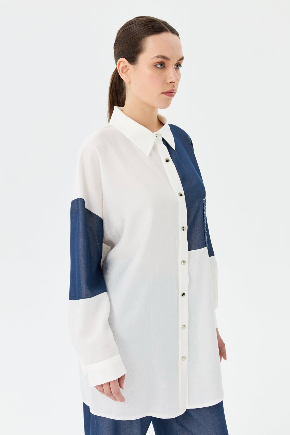 Tencel Garnili Pantolonlu Takım  Laci